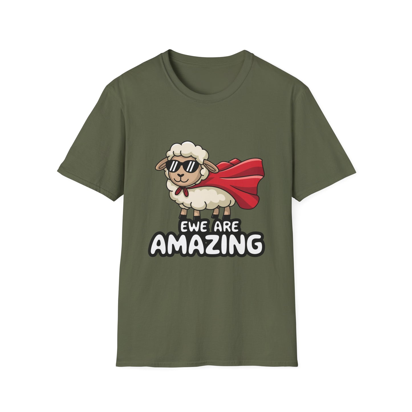 Ewe Are Amazing Funny Sheep Shirt – Cute Animal Pun T-Shirt – Superhero Lamb Graphic Tee for Farmers, Animal Lovers & Gift Giving