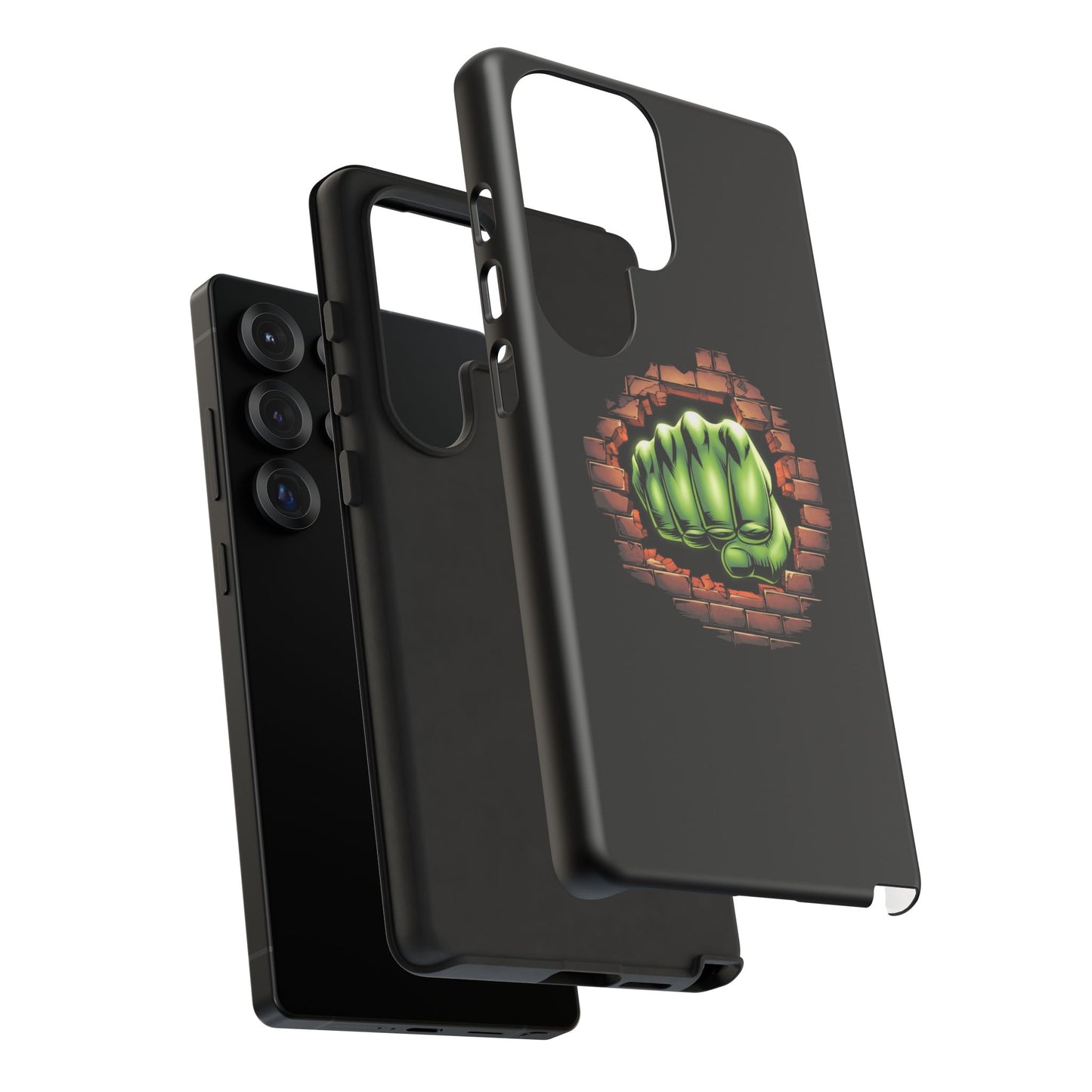 Samsung Phone Case, Green Fist Smashing Wall Design, Comic Book Phone Case, Geeky Case