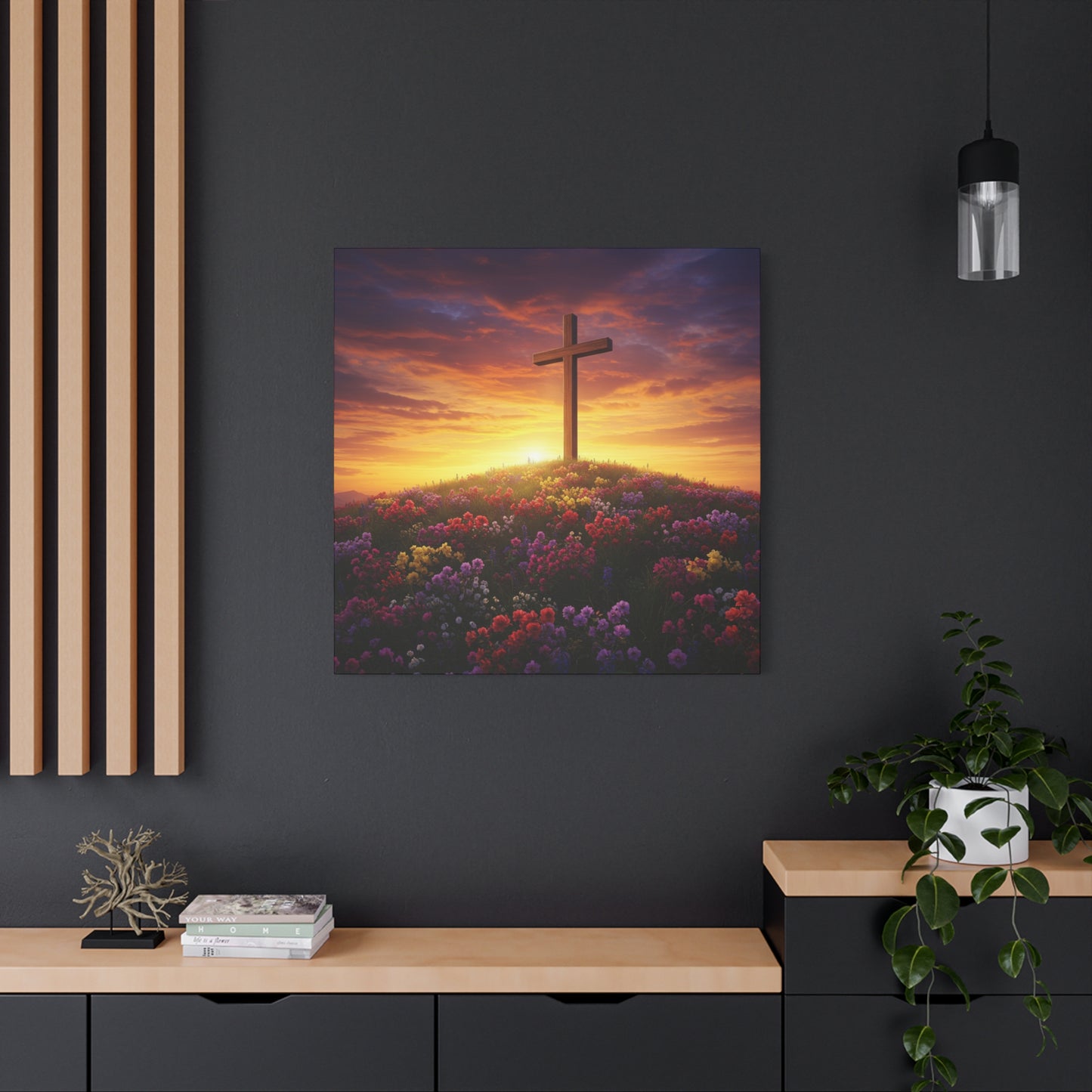 Canvas Cross Art Christian Canvas Cross Decor Religious Art Spiritual Painting Unique Decor Gift for Christian
