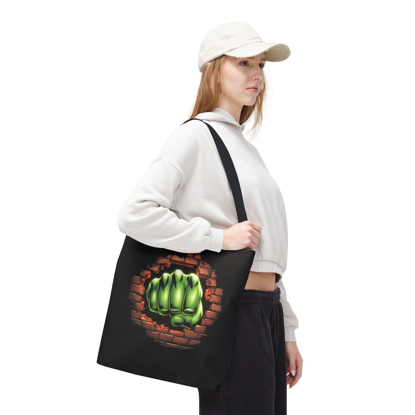 Green Fist Tote Bag, Comic Book Bag, Geeky Gift, Tote for Geeks, Reusable Bag