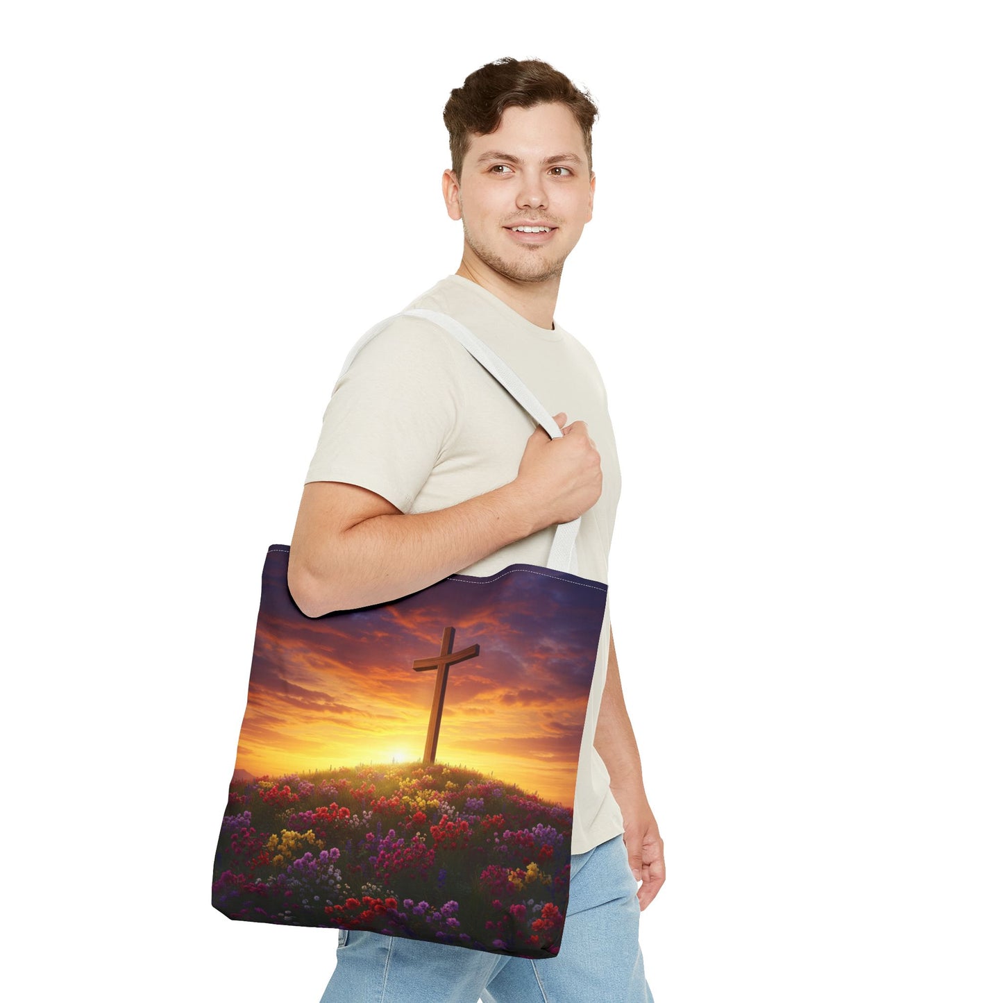 Da Vinci Cross Tote Bag Christian Bag Spiritual Tote Religious Tote Bag