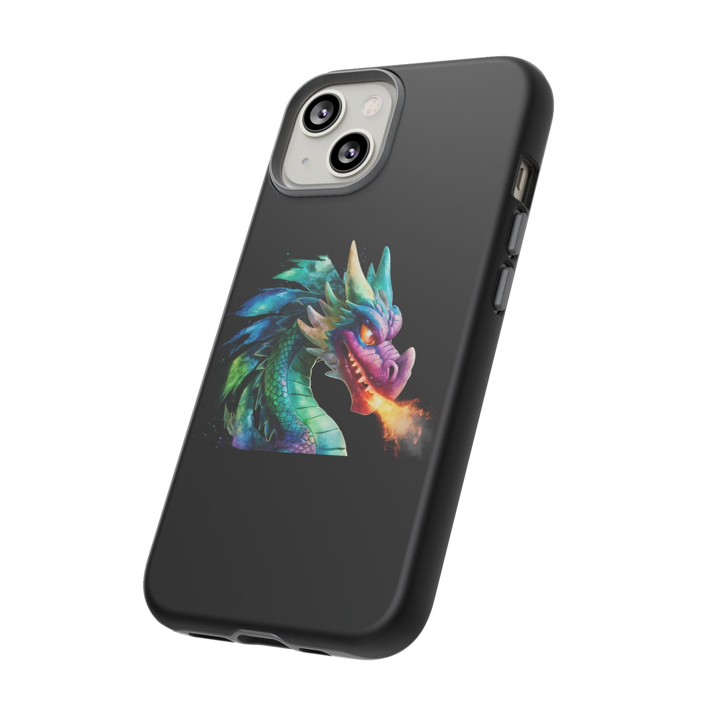 Dragon iPhone Case - Fantasy Fire-Breathing Art Protective Cover - Bookish Dark Academia Aesthetic Gift for Teens and Adults