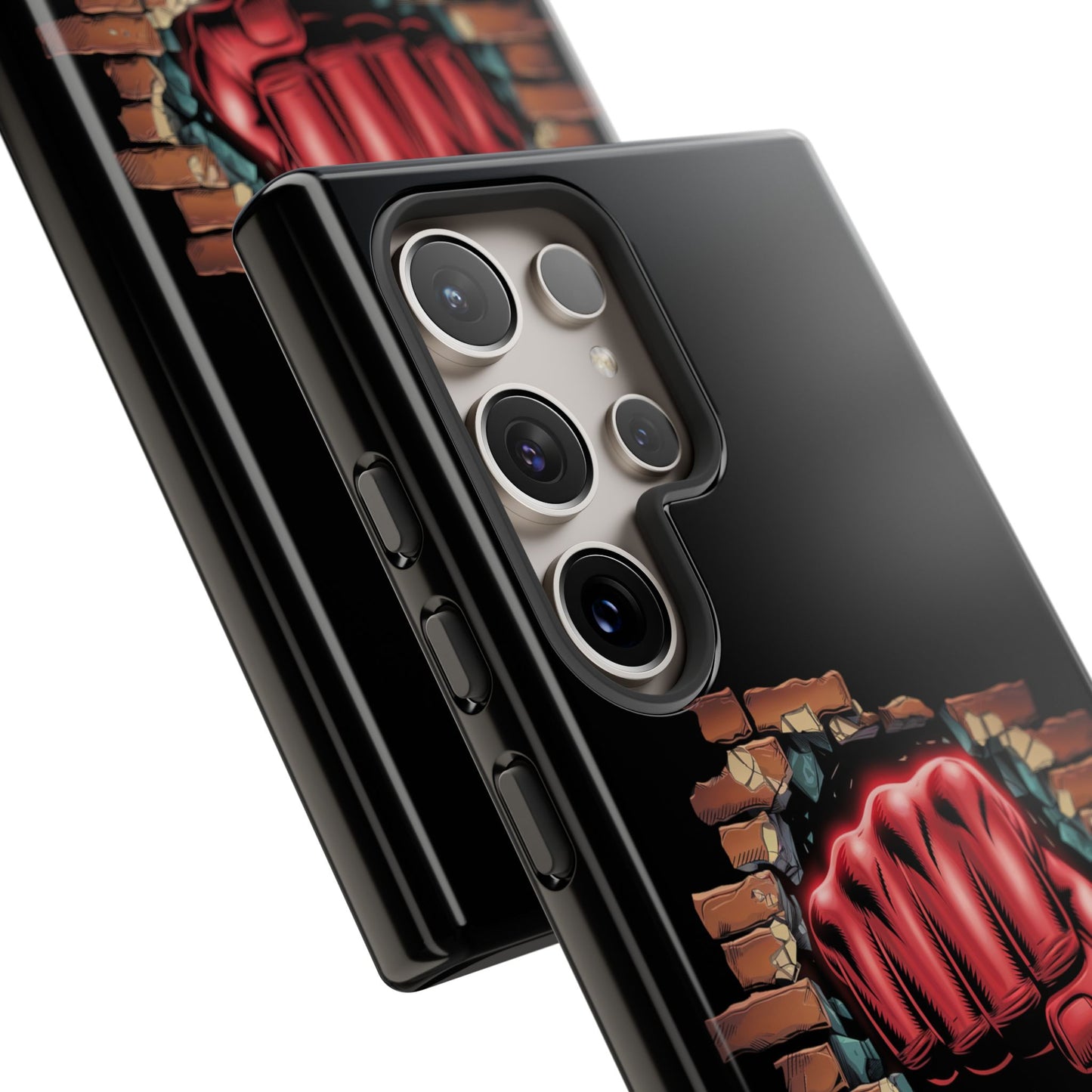 Samsung Galaxy Tough Case - Red Fist Smashing Design