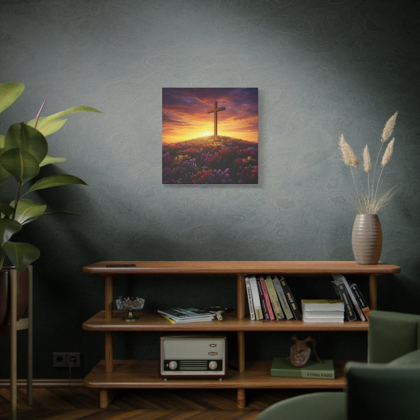Canvas Cross Art Christian Canvas Cross Decor Religious Art Spiritual Painting Unique Decor Gift for Christian