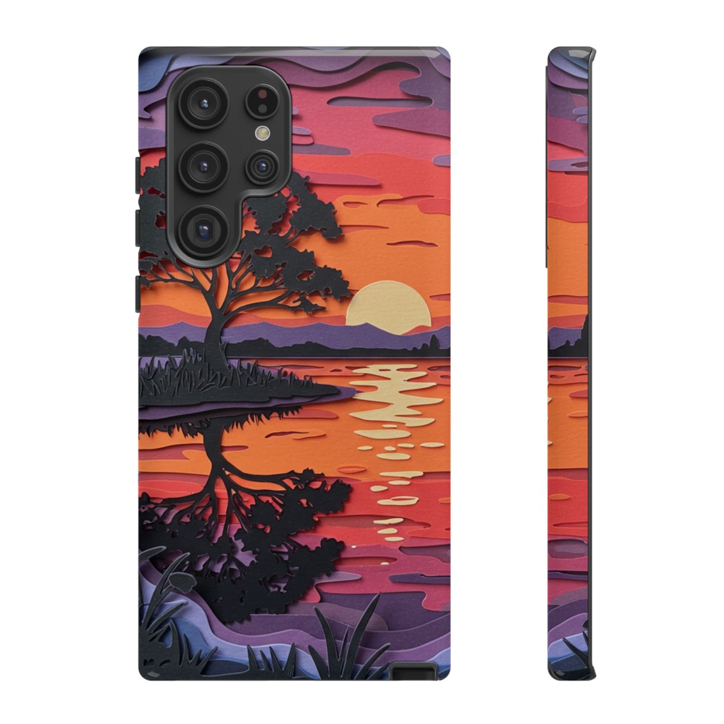 Samsung Galaxy Case - Colorful Paper Art Sunset