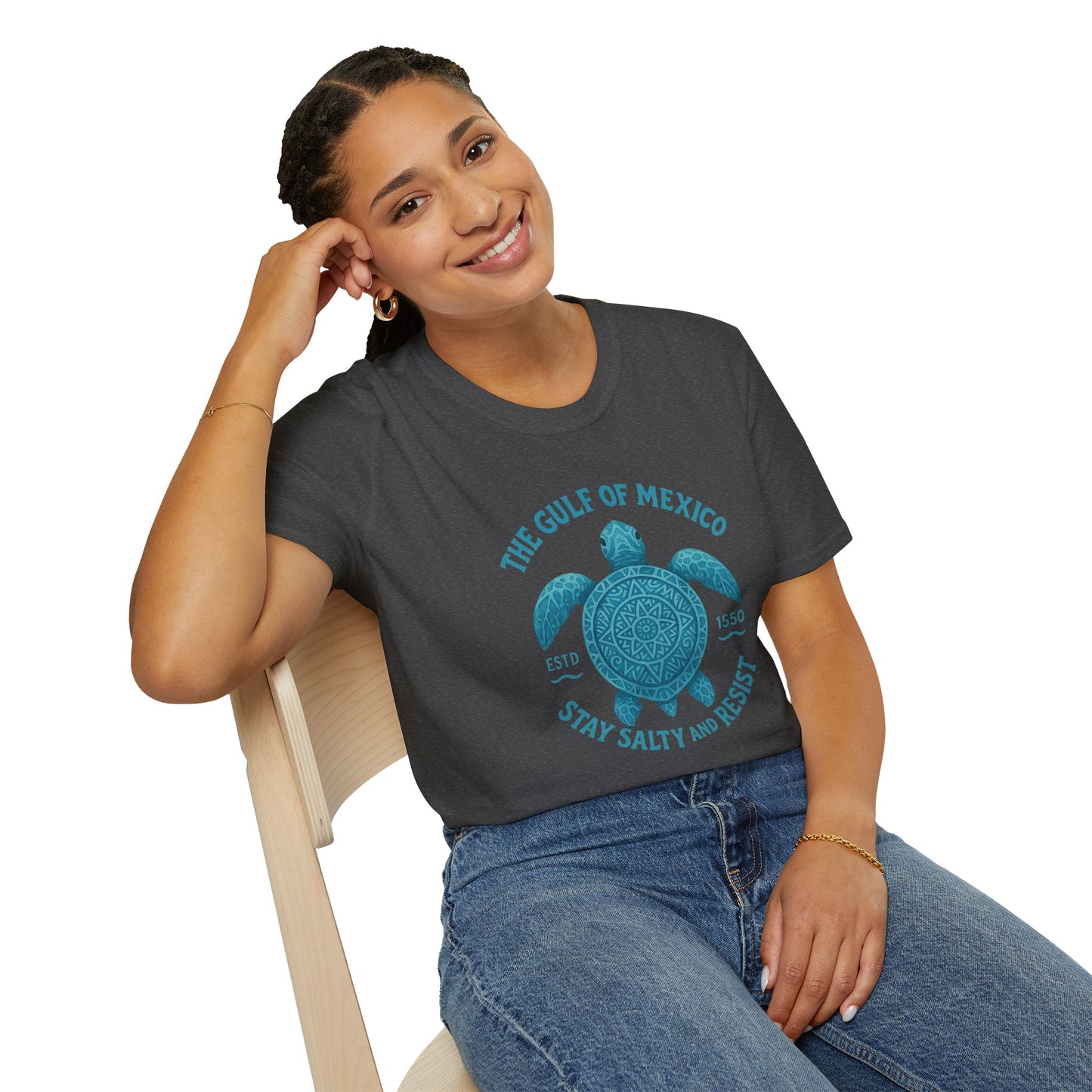 Gulf of Mexico Watercolor Sea Turtle T-Shirt - Ocean Wildlife Tee - Nature Lover Gift - Summer Beach Top - Coastal Art Graphic Tee