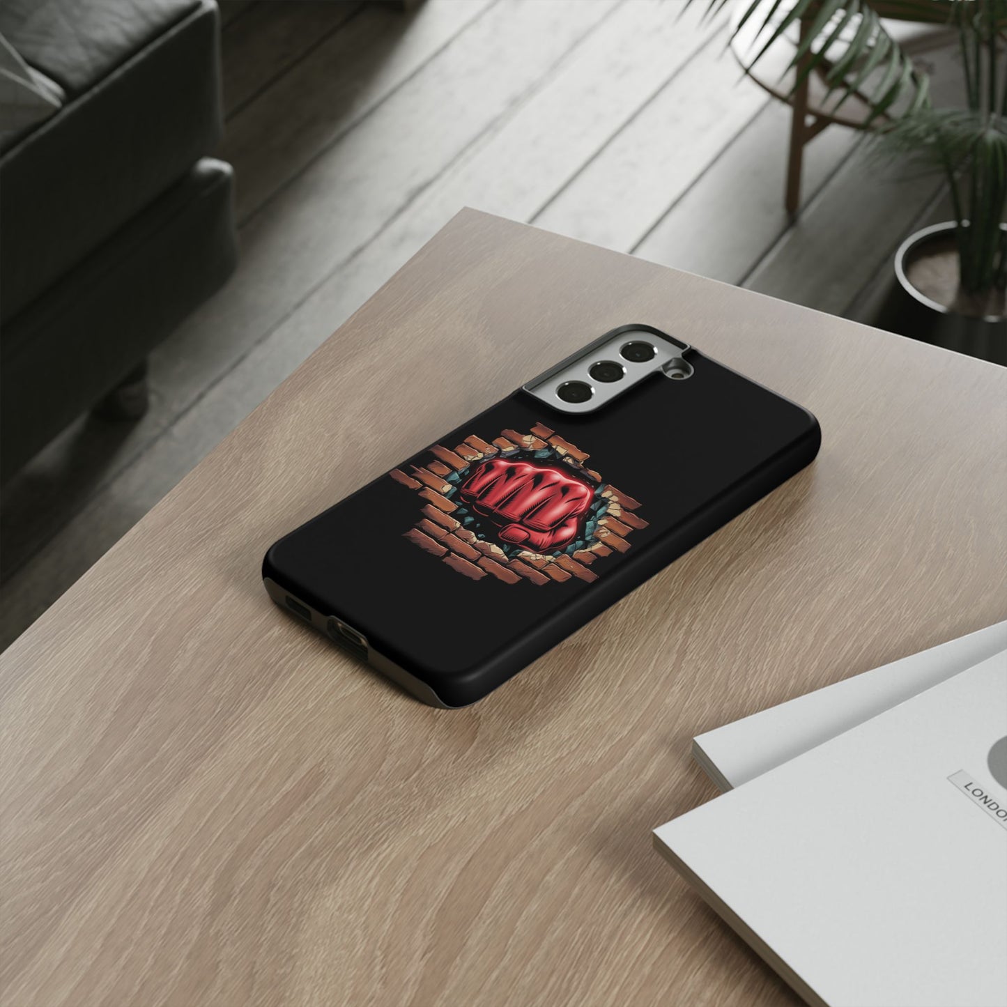 Samsung Galaxy Tough Case - Red Fist Smashing Design