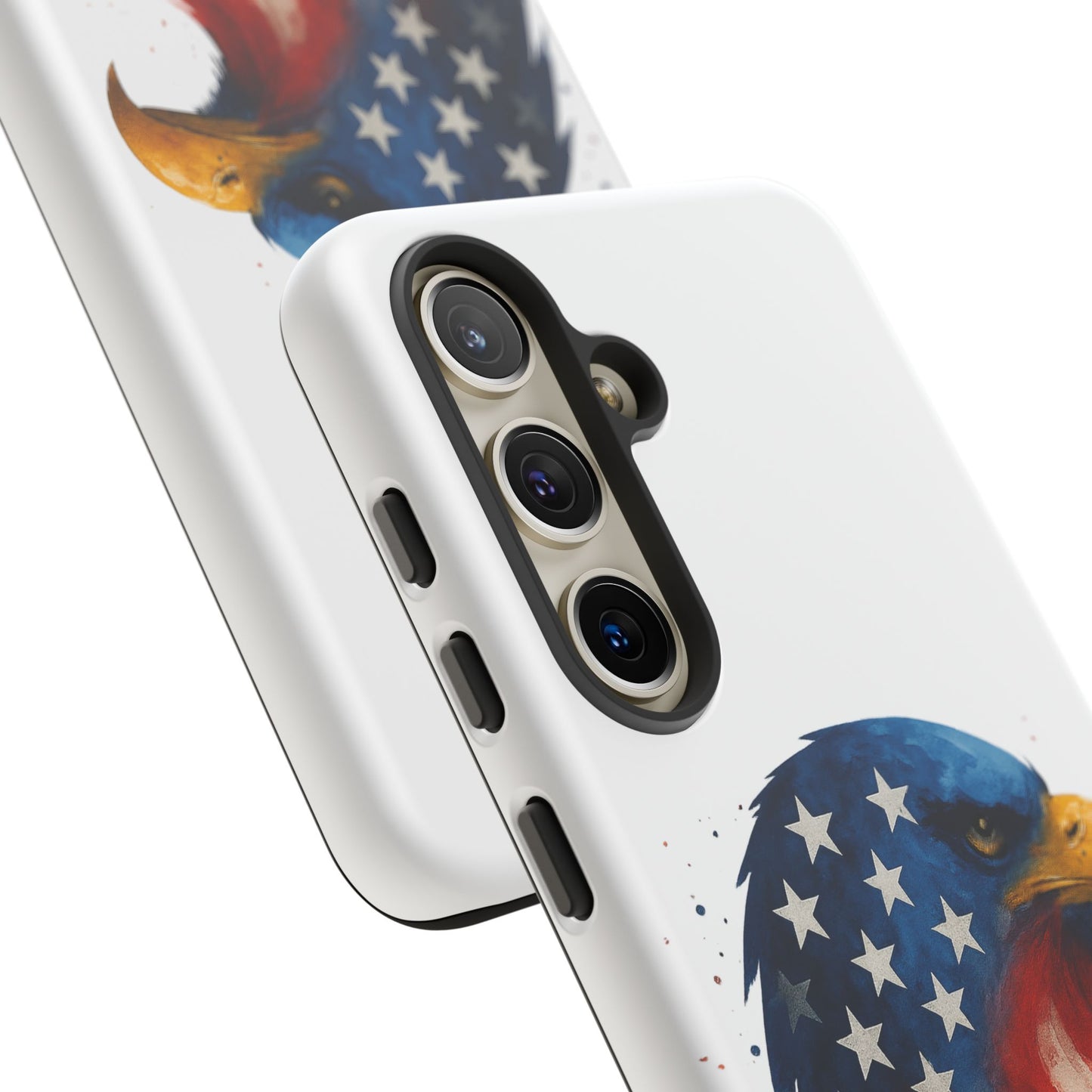 Patriotic Eagle Samsung Case - USA Flag Rugged Tough Cover, Dual-Layer Protection, Veteran and 4th of July Gift Galaxy Series