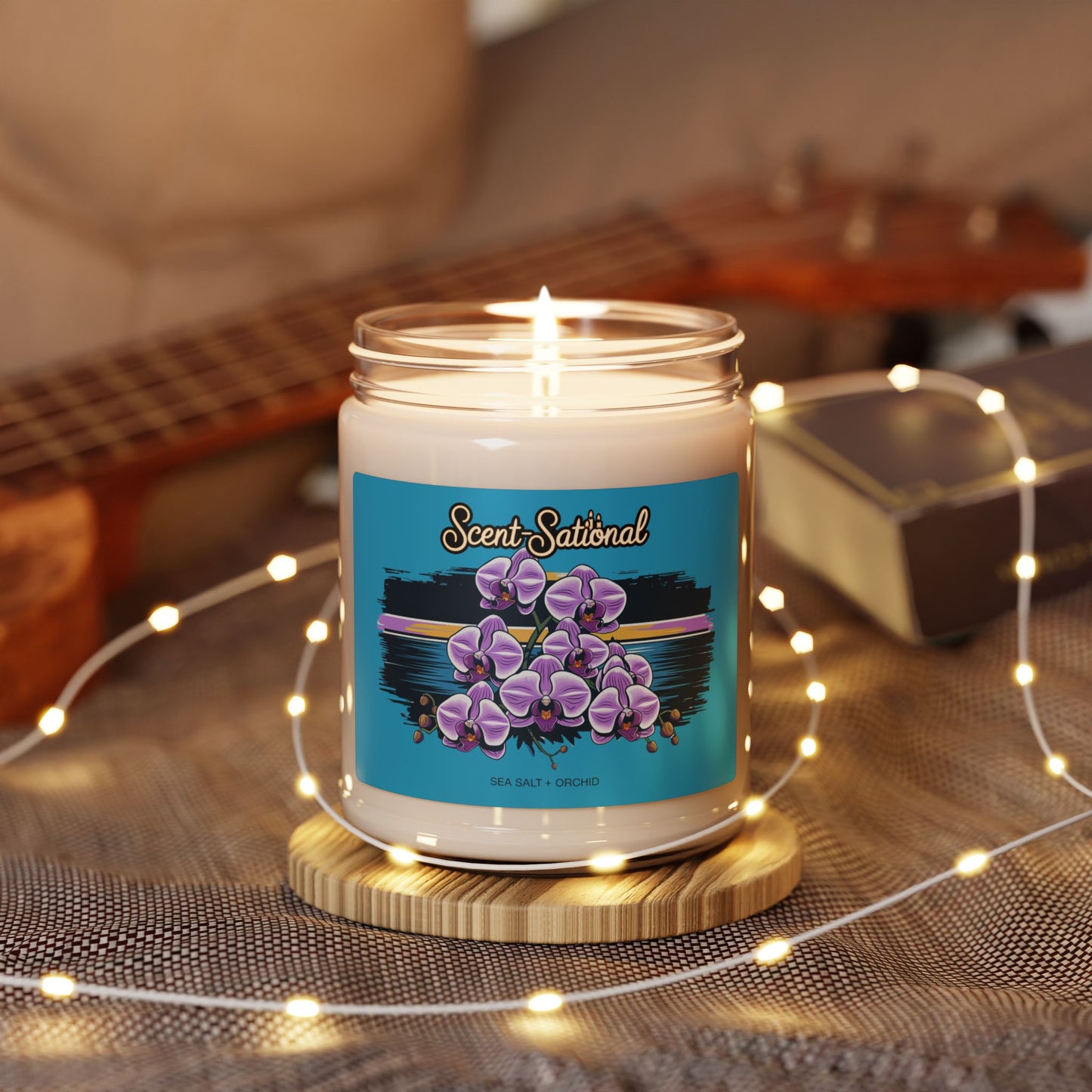 Sea Salt + Orchid Candle, Scented Soy Candle, Relaxing Spa Candle Gift, Floral Aromatherapy Candle, Home Decor, Self Care Gift For Her