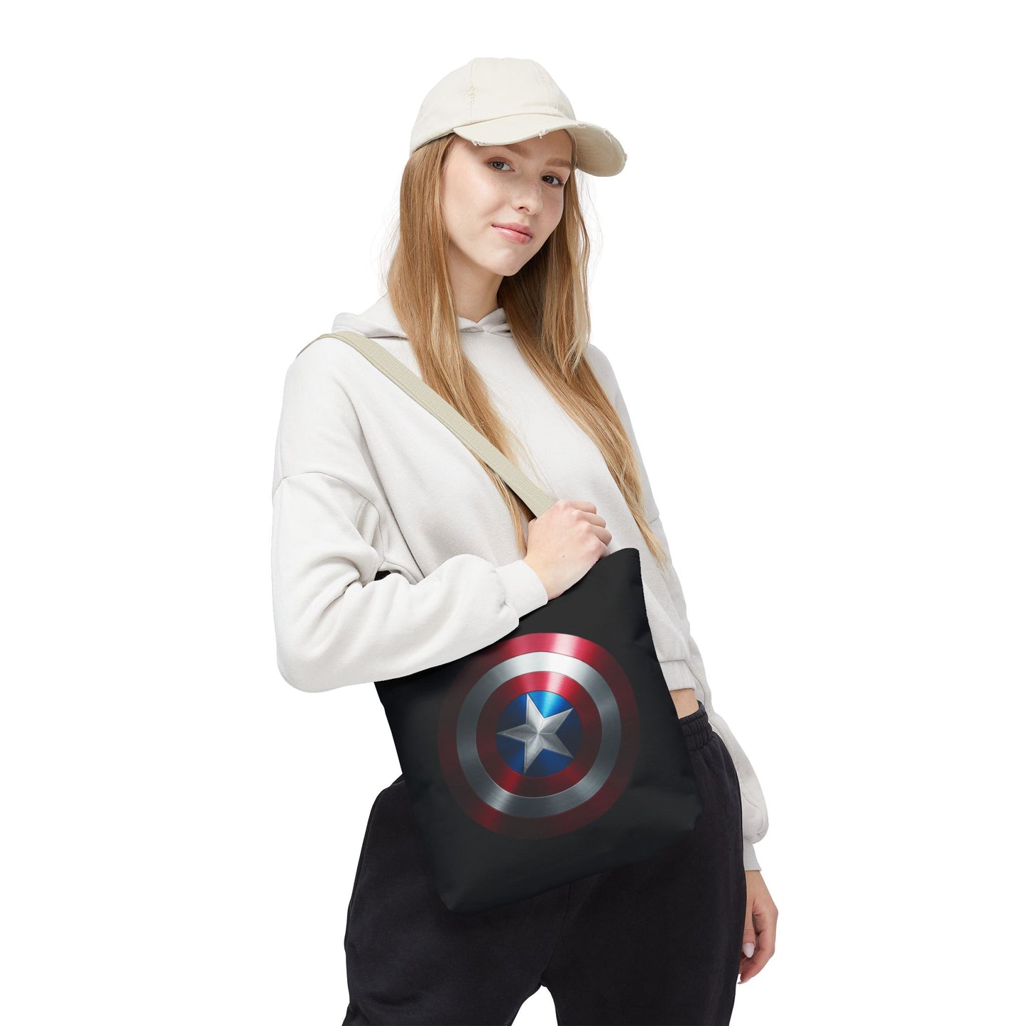 Heroic Shield Tote Bag - Stylish Marvel-Inspired Carryall for Fans