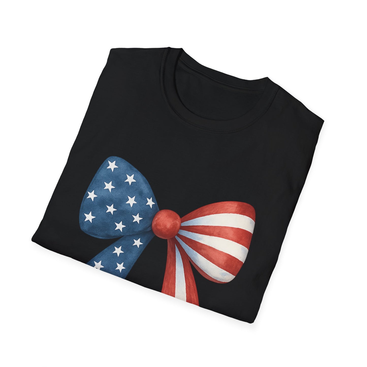 Patriotic Bow USA T-Shirt | 4th of July Shirt | American Flag Bow Tee | Independence Day Shirt | July 4th Graphic Tee | USA Pride Shirt