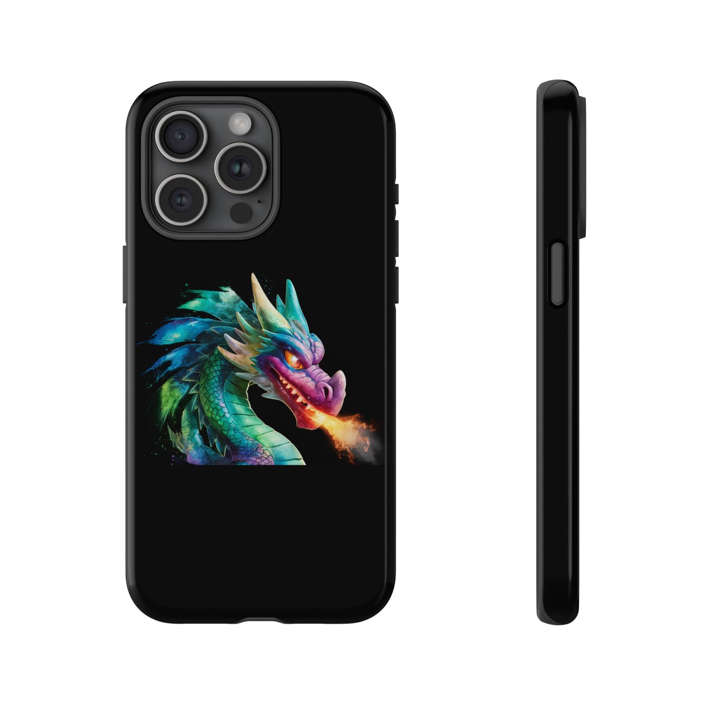 Dragon iPhone Case - Fantasy Fire-Breathing Art Protective Cover - Bookish Dark Academia Aesthetic Gift for Teens and Adults