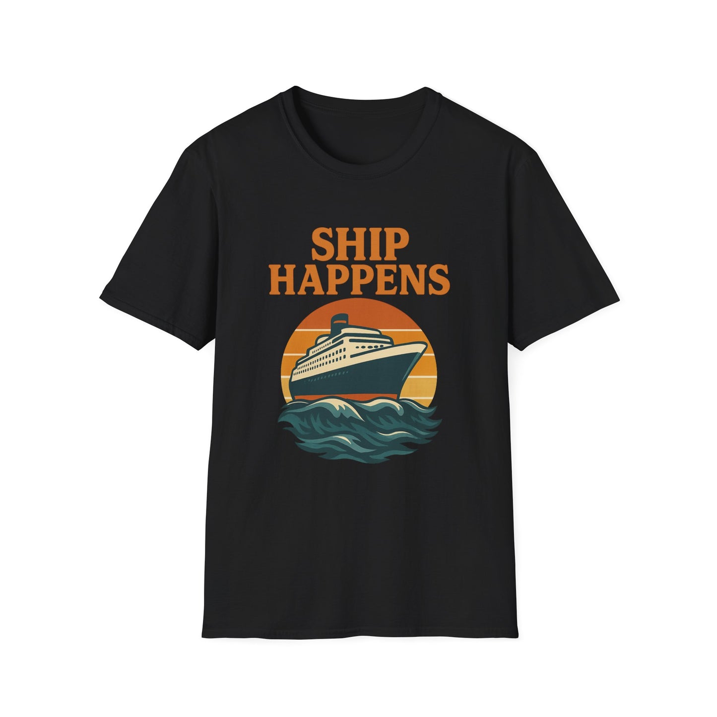 Ship Happens Tee • Funny Nautical Pun Shirt • Comfort Colors Unisex Cruise Vacation Tee • Ocean Humor • Gift for Sailors & Beach Lovers