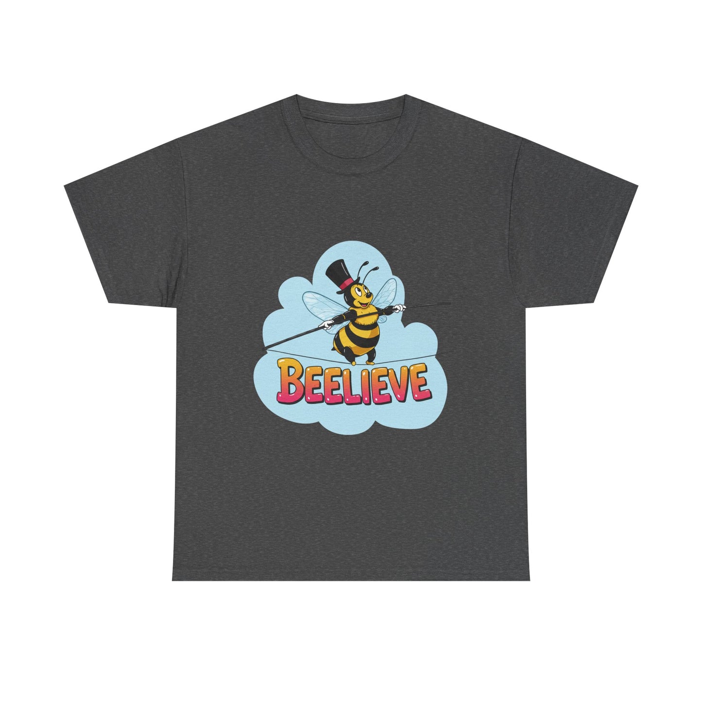 “Beelieve” Bee Pun T‑Shirt | Cute Bee Graphic Tee | Inspirational Pun Shirt | Funny Nature Lover Gift | Bee Belief Positive Vibes Tee