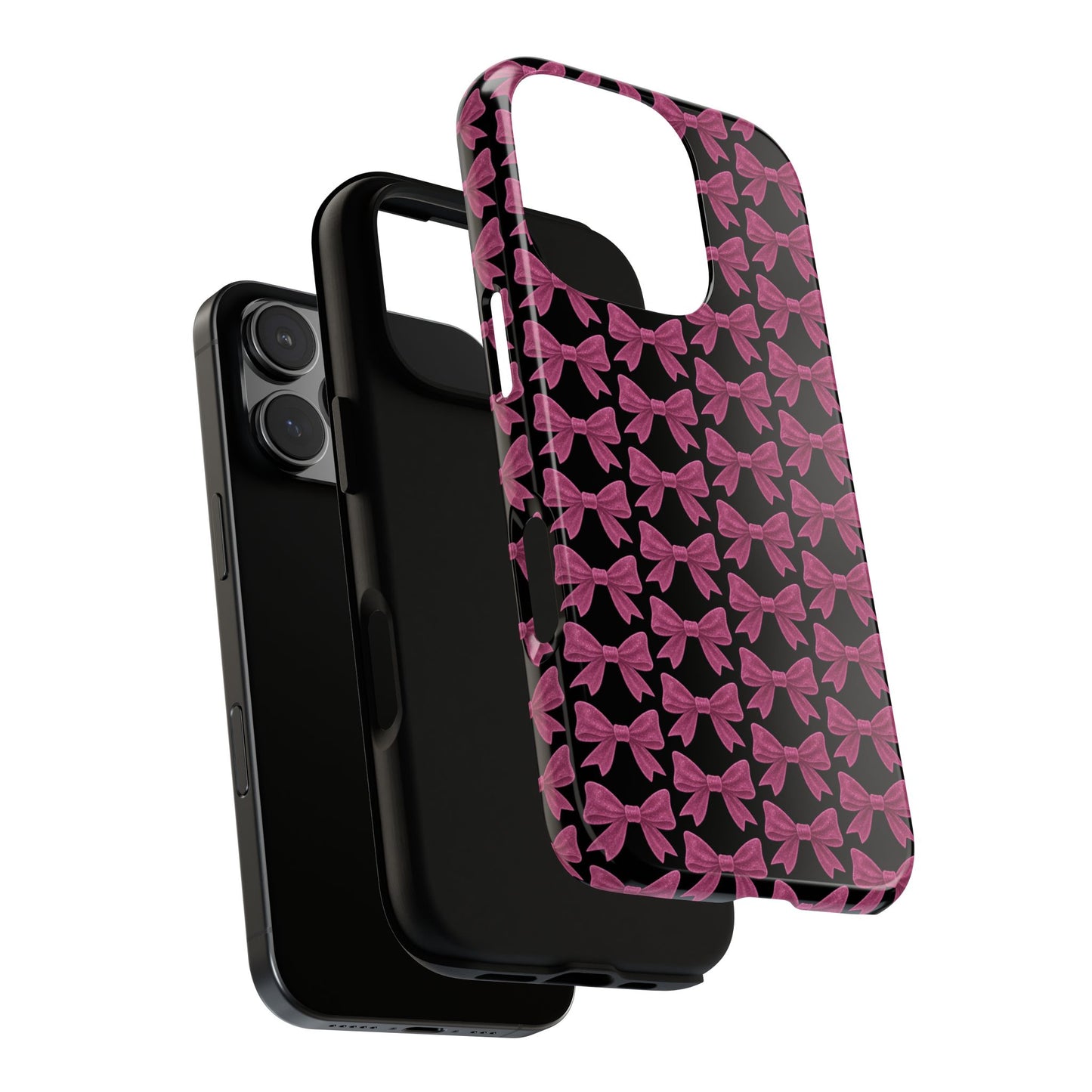 Pink Bow iPhone Case Coquette Aesthetic Phone Cover Glossy Y2K Girly Case Soft Girl Tech Accessory Cute iPhone Gift for Her