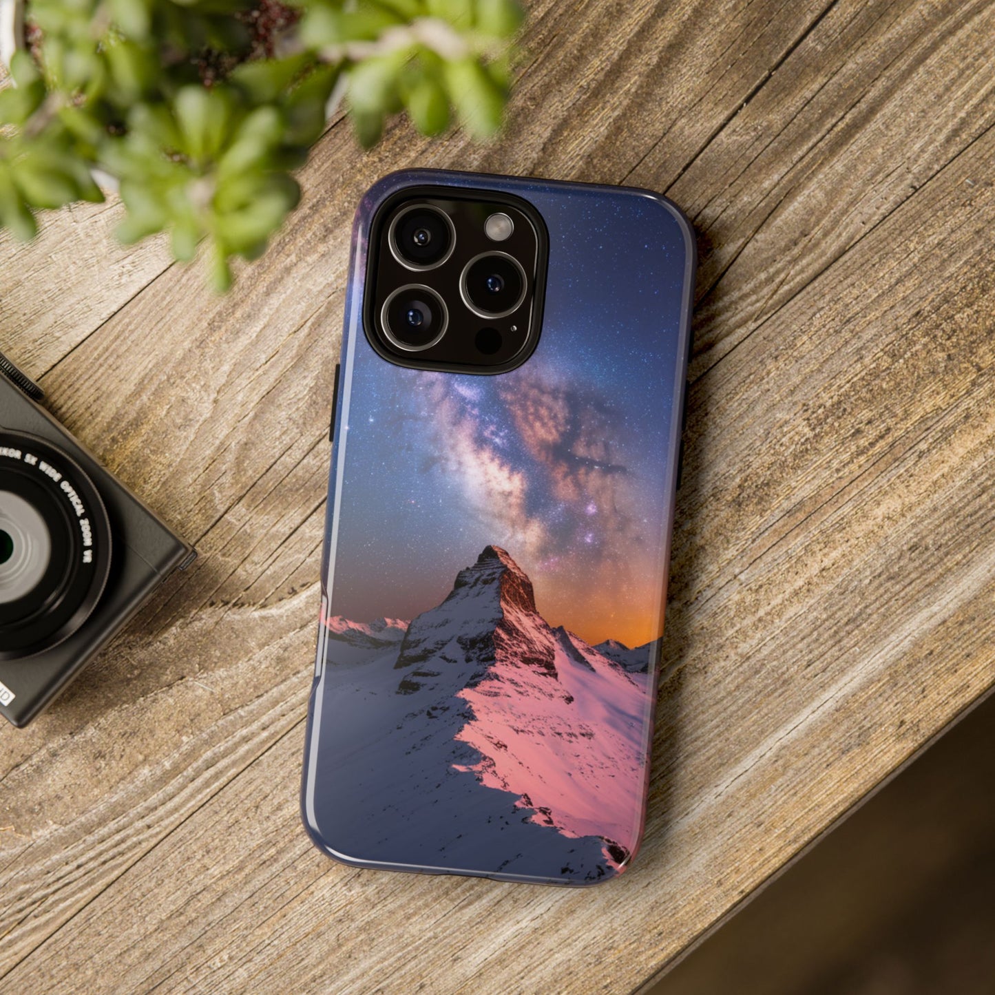 iPhone Case Mountain Top and Milky Way Nature Phone Case Unique Gift