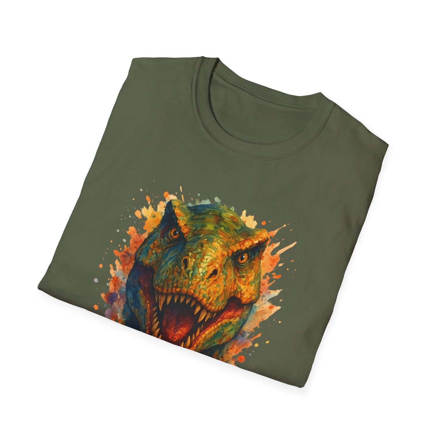 Watercolor T-Rex T-Shirt | Psychedelic Dinosaur Tee | Prehistoric Rainbow Dino Gift | Unisex Cotton Graphic Shirt Jurassic Tee
