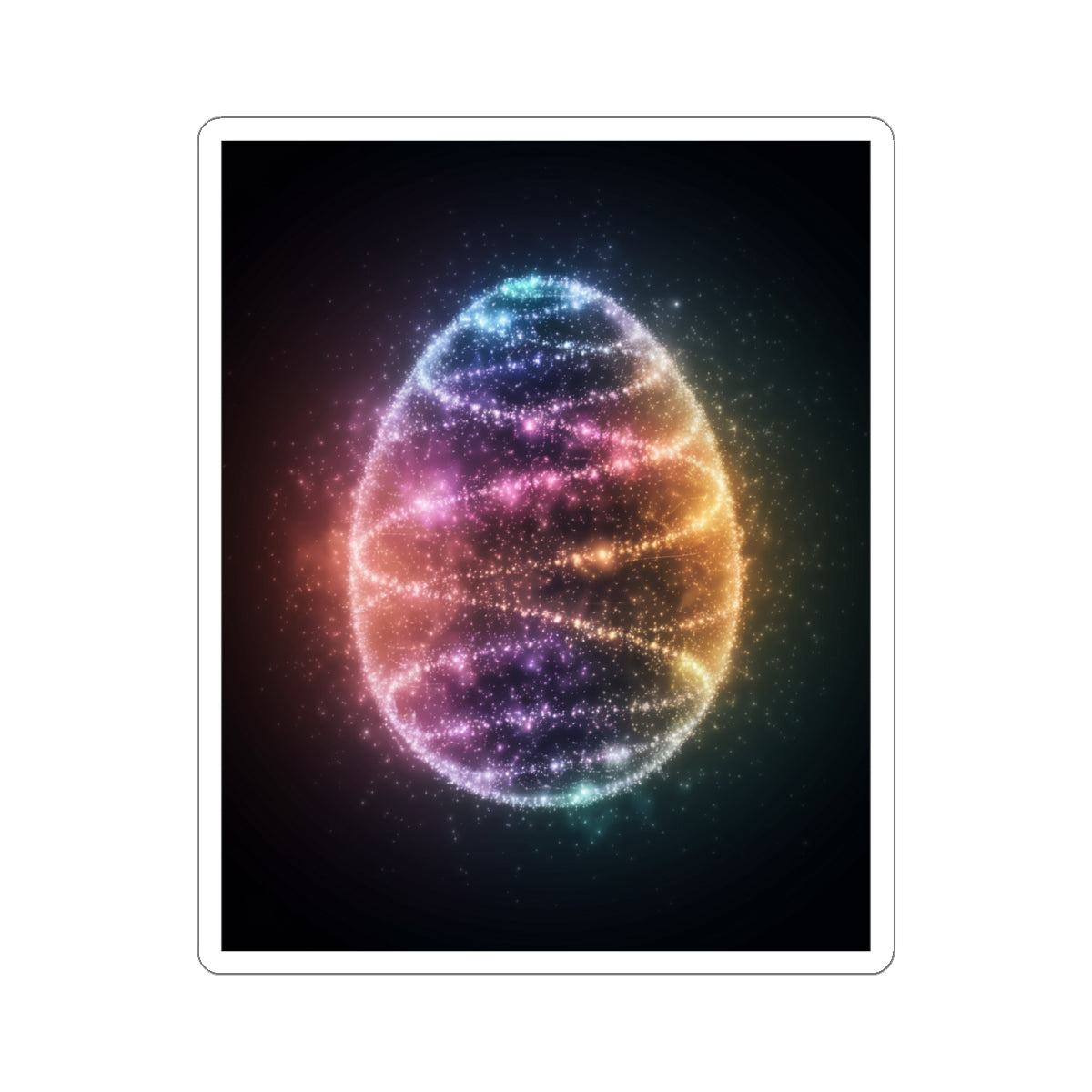 Sticker - Bioluminescent Easter Egg Decal Easter Decor Easter Sticker Spring Decor