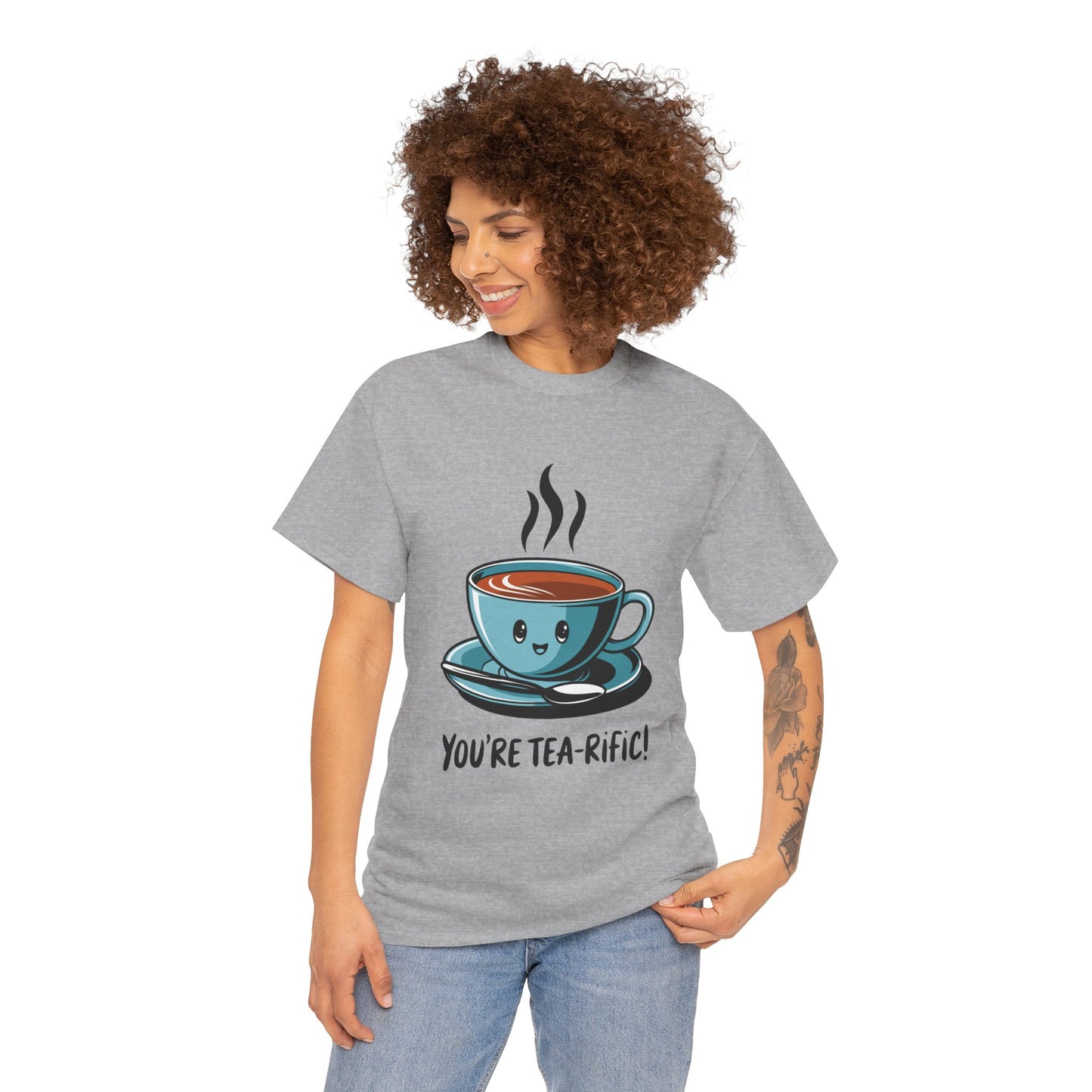 You’re Tea-Rific! Cute Tea Pun T-Shirt for Tea Lovers - Funny Gift, Kawaii Cup Graphic Tee - Unisex Soft Cotton Shirt