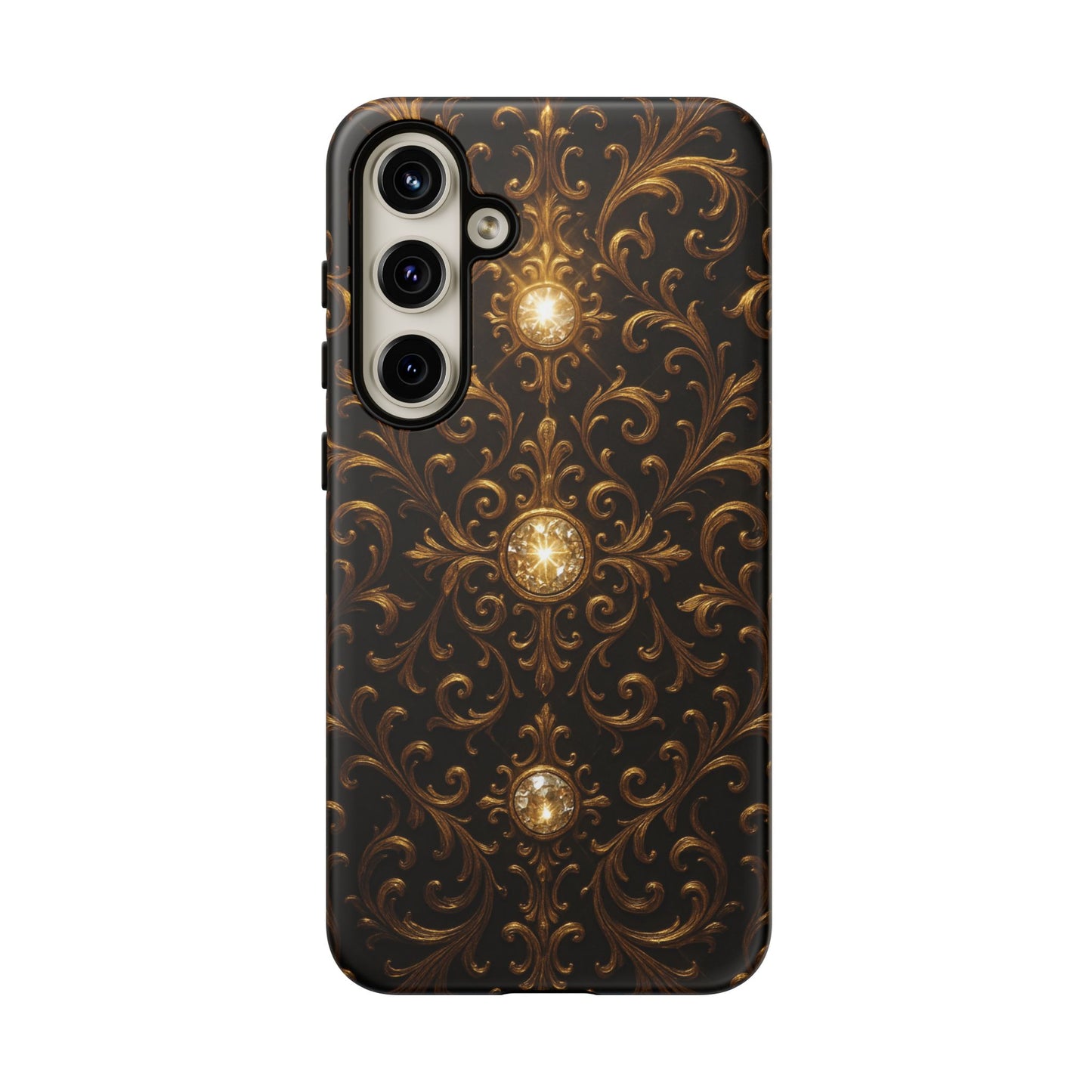 Luxury Baroque Samsung Case β Elegant Gold Ornate Floral Phone Cover for Galaxy