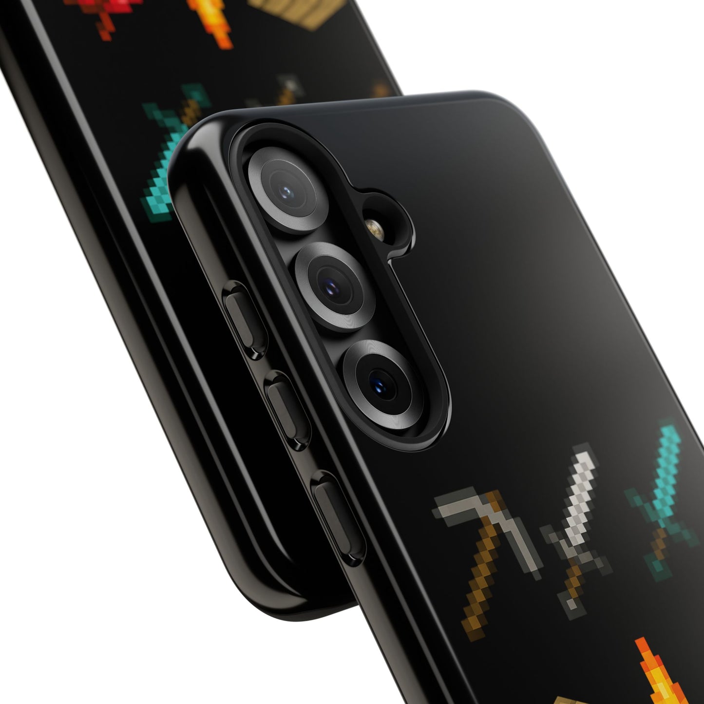 Minecraft-Inspired Tough Samsung Phone Case Pixel Art Design for Gamers Phone Accessory for Gamers