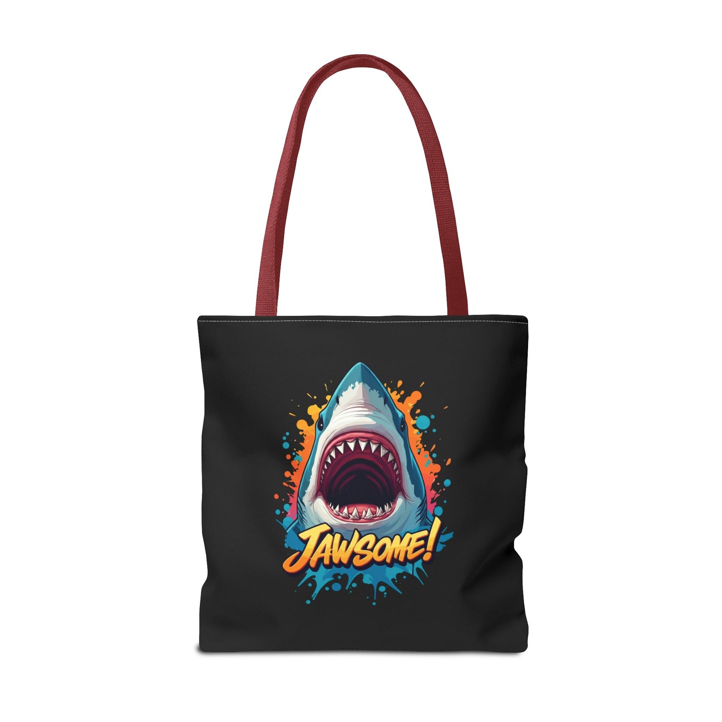 Shark Tote Bag – JAWSOME Funny Ocean Lover Bag – Durable Reusable Grocery, Beach, or Everyday Tote – Gift for Shark Fans & Sea Lovers
