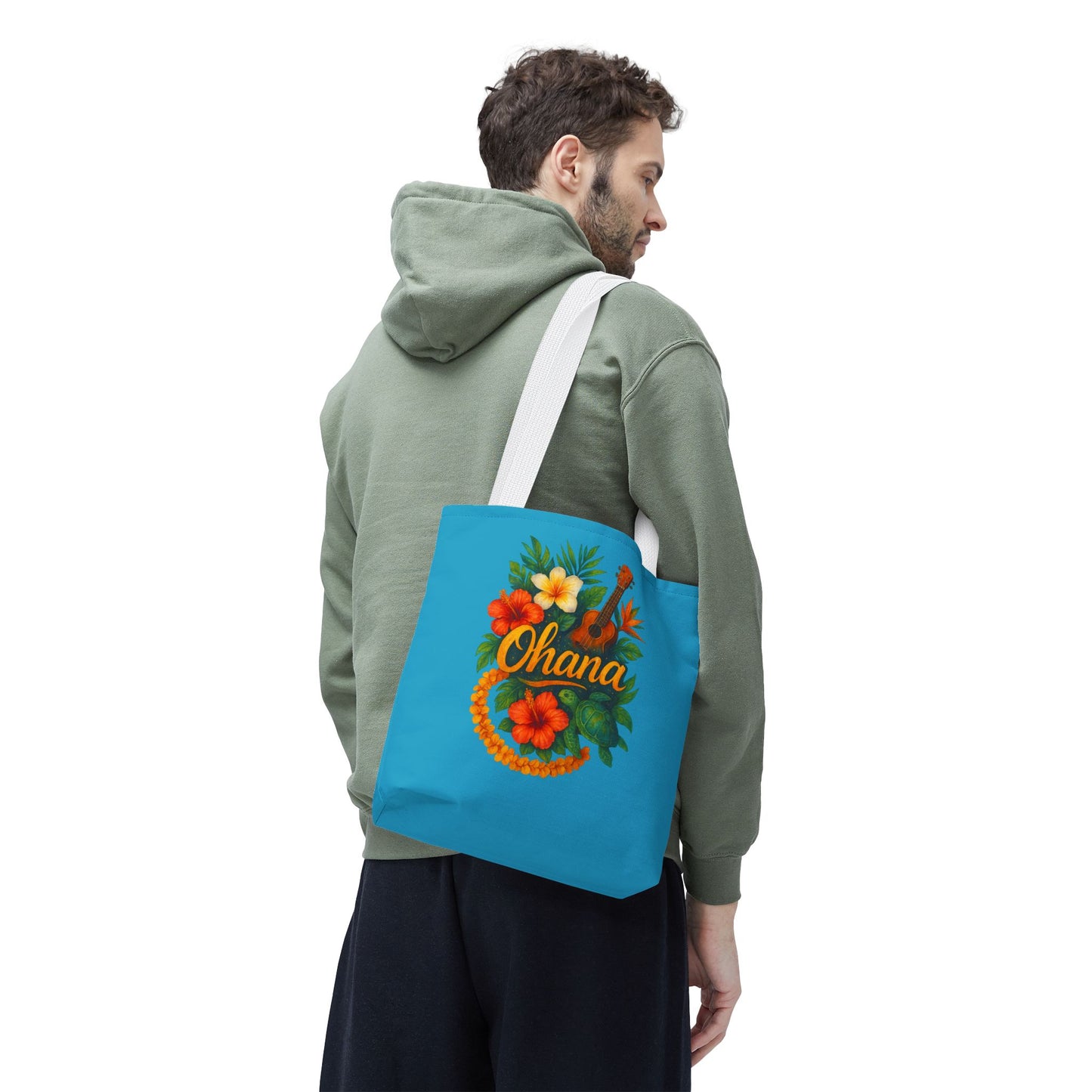 Hawaiian Ohana Tote Bag | Tropical Reusable Beach Bag | Aloha Gift Idea | Island Vibes Bag | Summer Tote | Luau Party Favor | Coastal Bag
