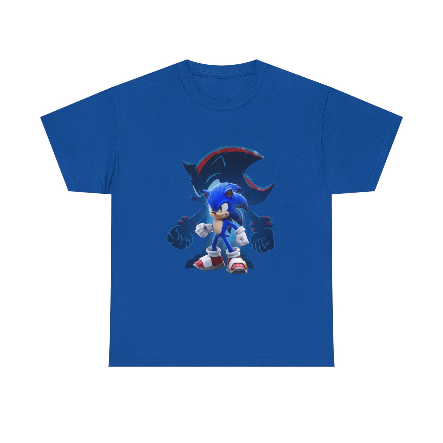 Blue Speed Hero Graphic Tee | Retro Gaming Legend T-Shirt | Fan Inspired Gamer Apparel | Cool Vintage Style Unisex Shirt for Adults & Teens
