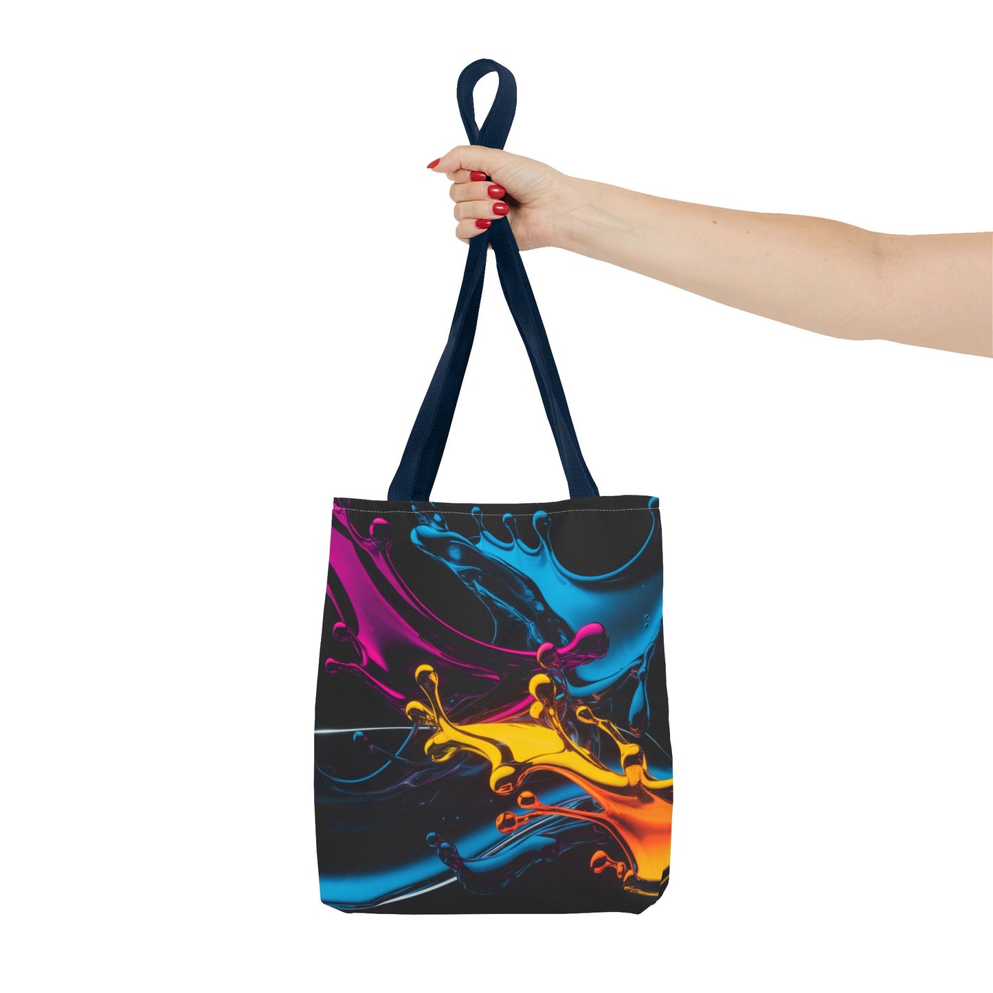 Abstract Neon Splash Tote Bag, Vibrant Colorful Art Bag, Reusable Shopping Bag, Modern Everyday Carryall, Bright Aesthetic Gift For Her
