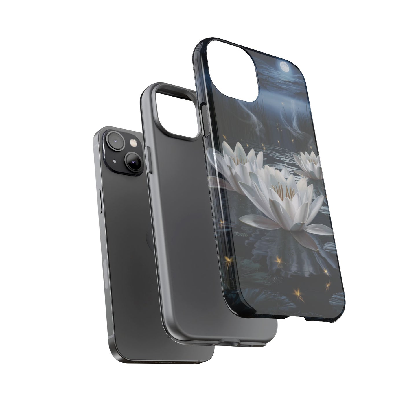 iPhone Case - Water Lilies Moonlight Design