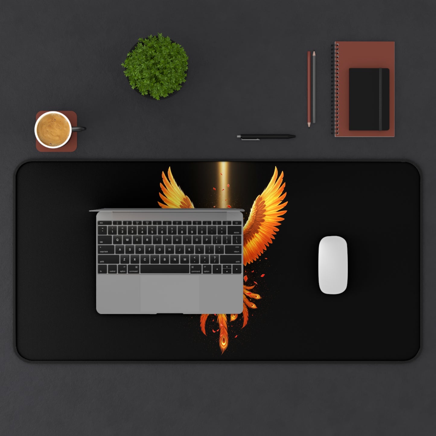 Desk Mat Phoenix Rising Mouse Pad Computer Accessory Office Decor Legendary Mouse Pad