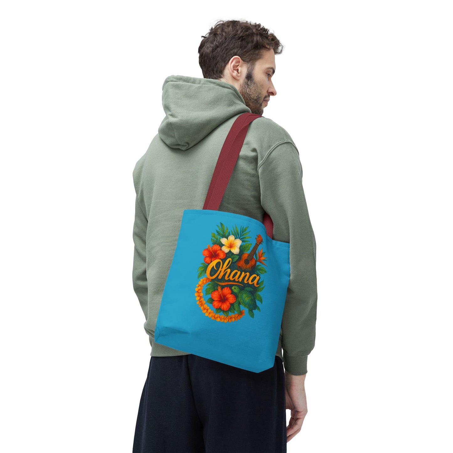 Hawaiian Ohana Tote Bag | Tropical Reusable Beach Bag | Aloha Gift Idea | Island Vibes Bag | Summer Tote | Luau Party Favor | Coastal Bag
