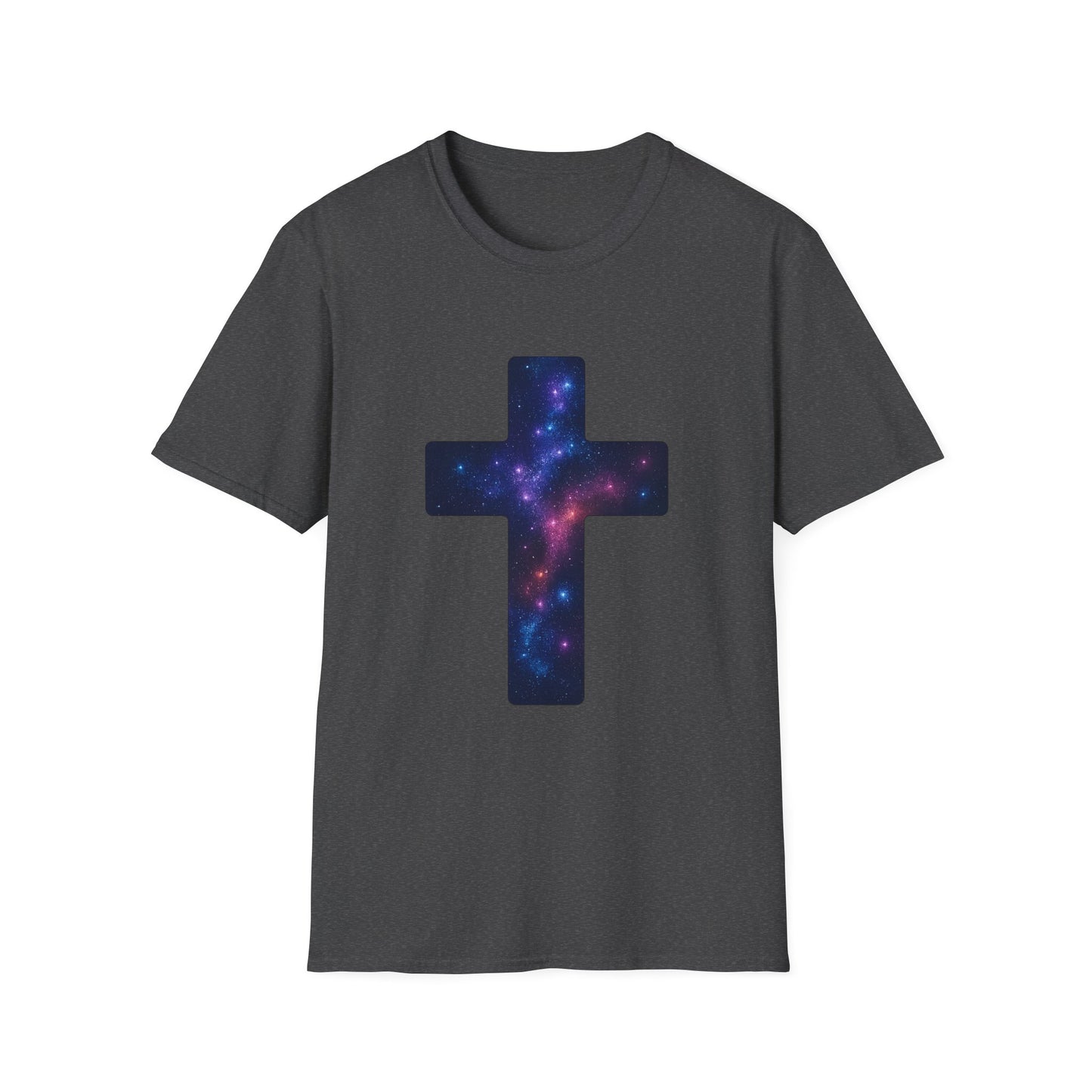 Galaxy Cross Graphic Tee | Celestial Christian Shirt, Spiritual Universe Cross T-Shirt, Faith & Astronomy Gift for Women & Men, Space Aesthetic