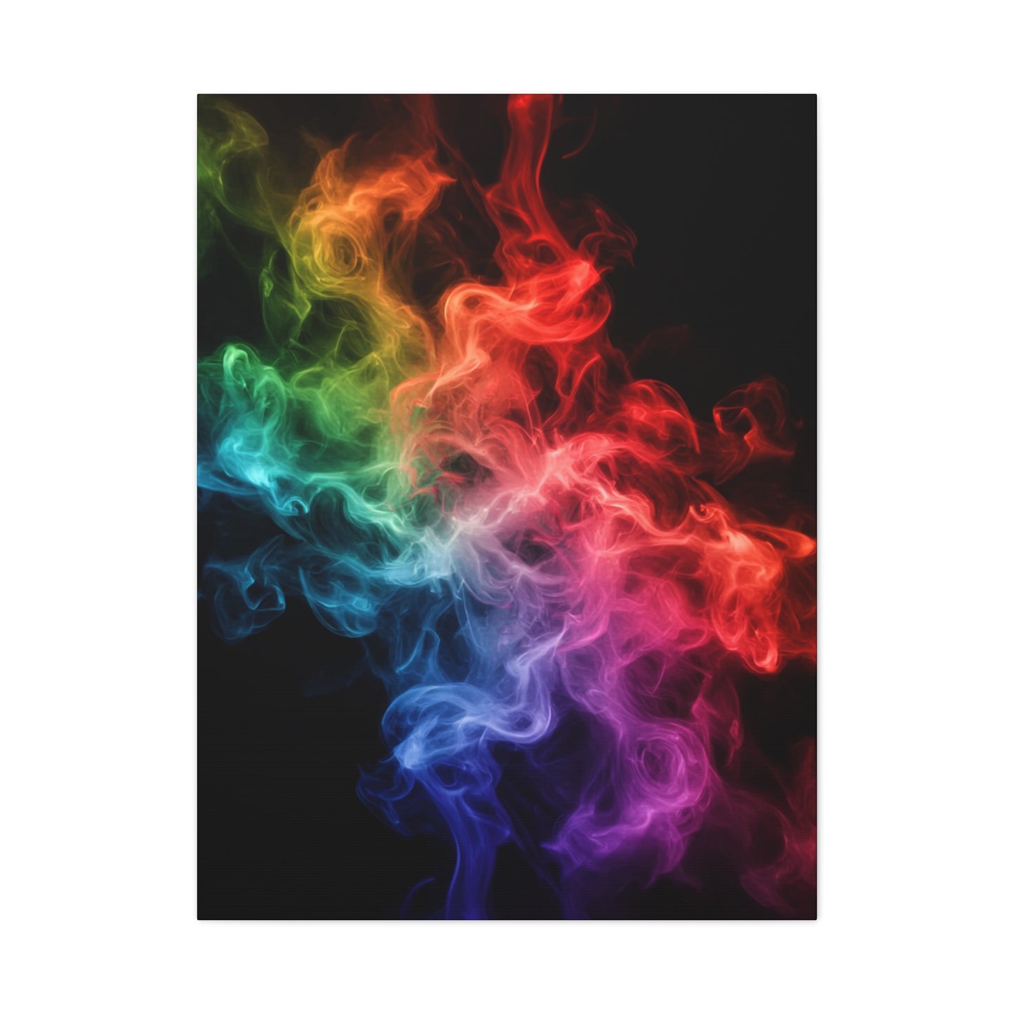 Canvas Wall Art Colorful Smoke Streak