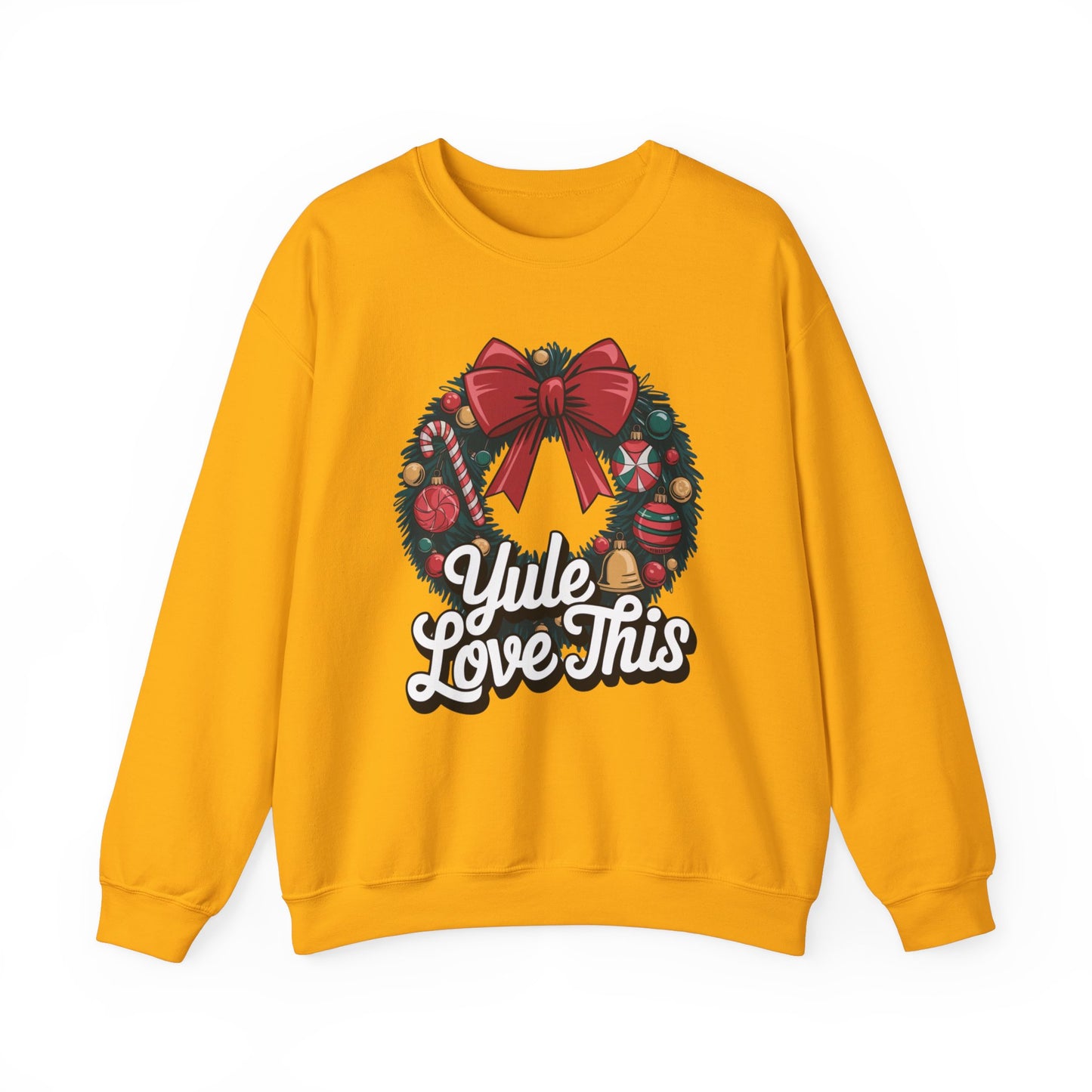 Christmas Wreath Unisex Sweatshirt, Yule Love This Holiday Jumper, Fun Crewneck Pullover, Festive Winter Apparel, Xmas Gift for Him and Her