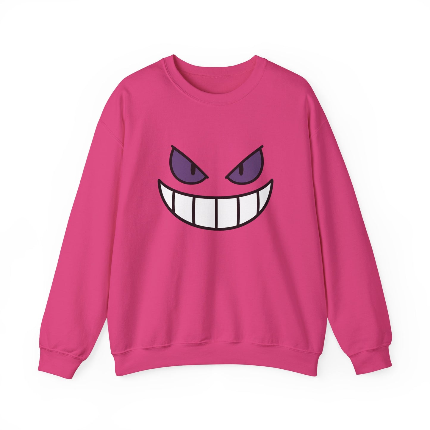 Sinister Grin Sweatshirt, Creepy Smile Crewneck, Dark Cartoon Face Sweatshirt, Halloween Gothic Sweatshirt, Spooky Grin Pullover
