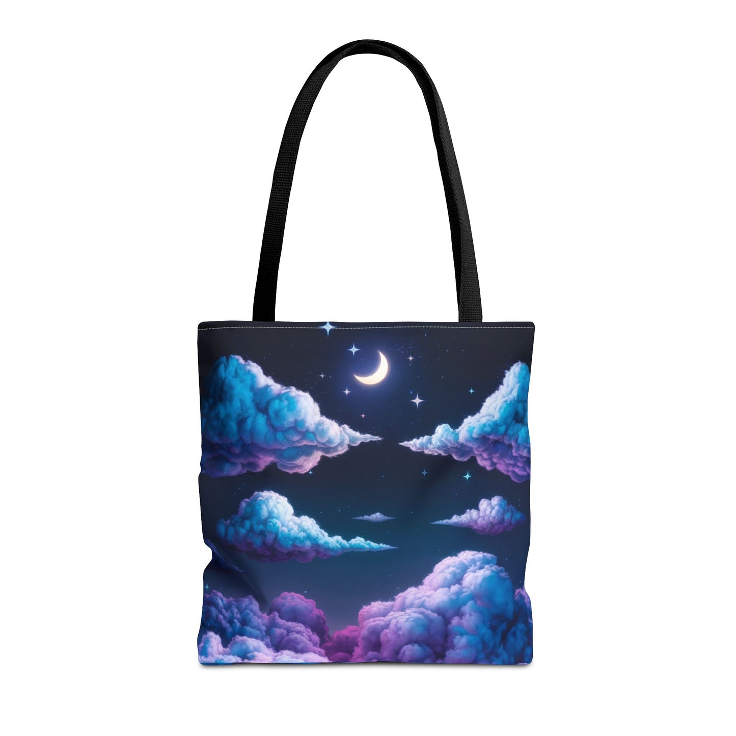 Dreamy Moon & Clouds Tote Bag • Celestial Night Sky Tote • Boho Moon Cloud Tote • Eco-Friendly Cosmic Art Tote • Gift for Stargazers