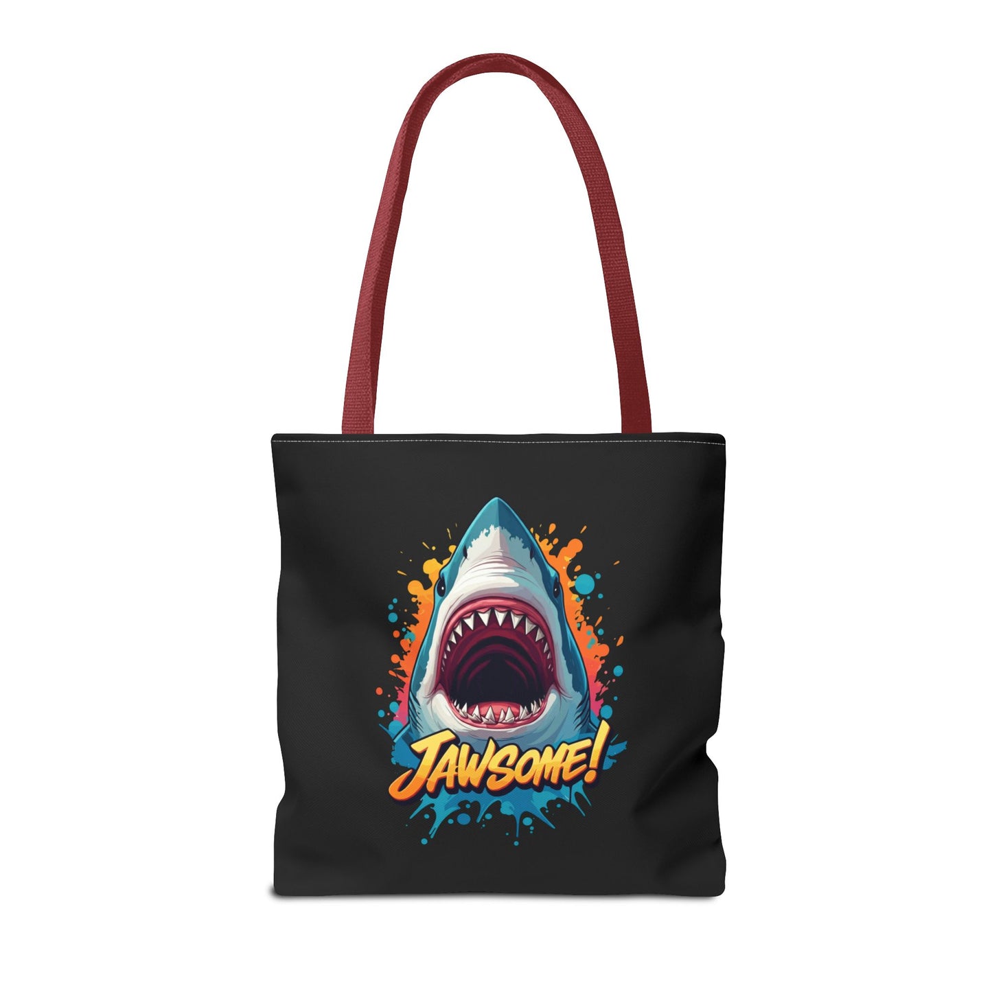 Shark Tote Bag – JAWSOME Funny Ocean Lover Bag – Durable Reusable Grocery, Beach, or Everyday Tote – Gift for Shark Fans & Sea Lovers