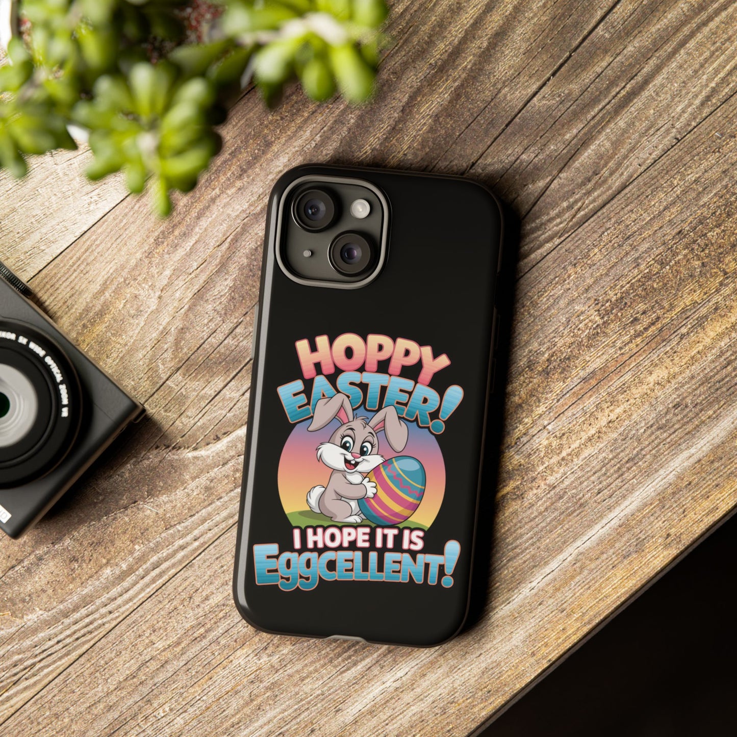 iPhone Case Easter Bunny 'Hoppy Easter I Hope it is Eggcellent' Easter Phone Case Easter Bunny