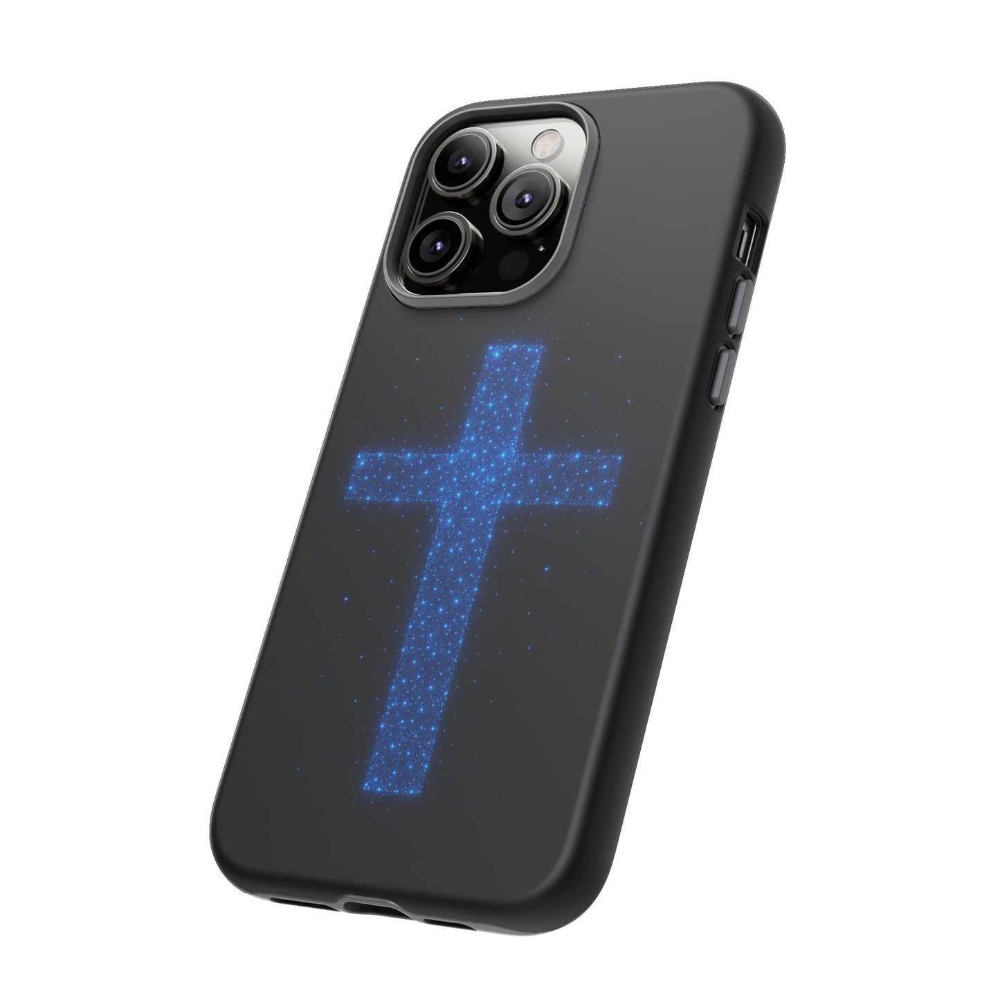 iPhone Case - Bioluminescent Cross Design Christian Phone Case Spiritual iPhone Case Gift for Believers