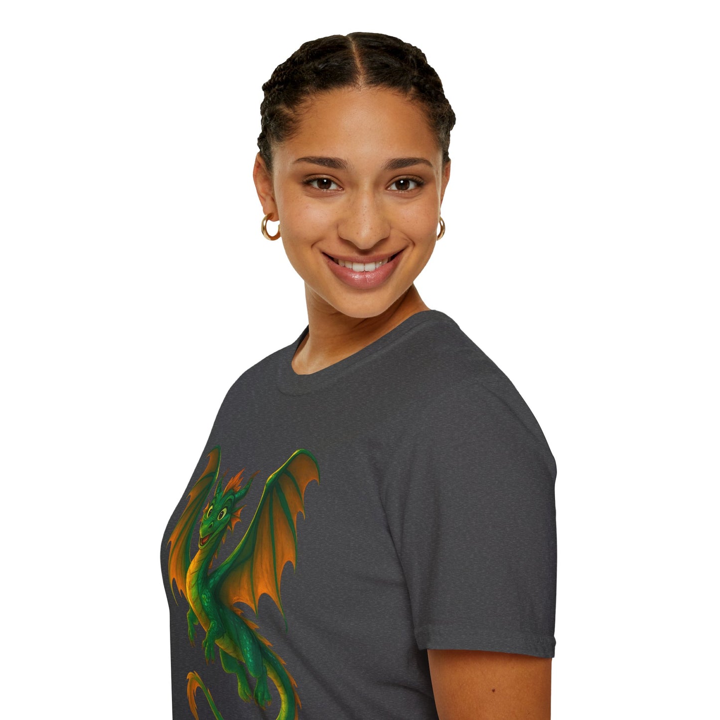 Green Dragon Fantasy T-Shirt | Unisex Mythical Creature Tee | DnD Gamer Gift | Cool Dragon Shirt | Magic RPG Nerdy Graphic Tee