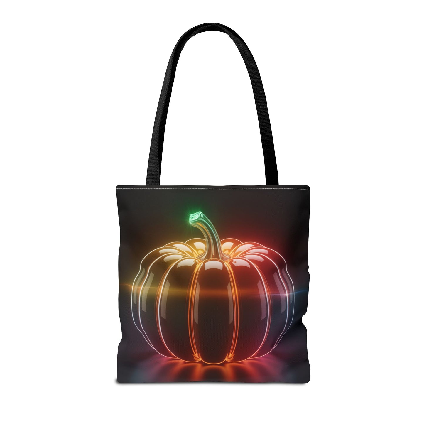 Neon Pumpkin Tote Bag, Glowing Halloween Bag, Modern Fall Tote, Pumpkin Aesthetic Accessory, Trick Or Treat Bag, Spooky Season Gift
