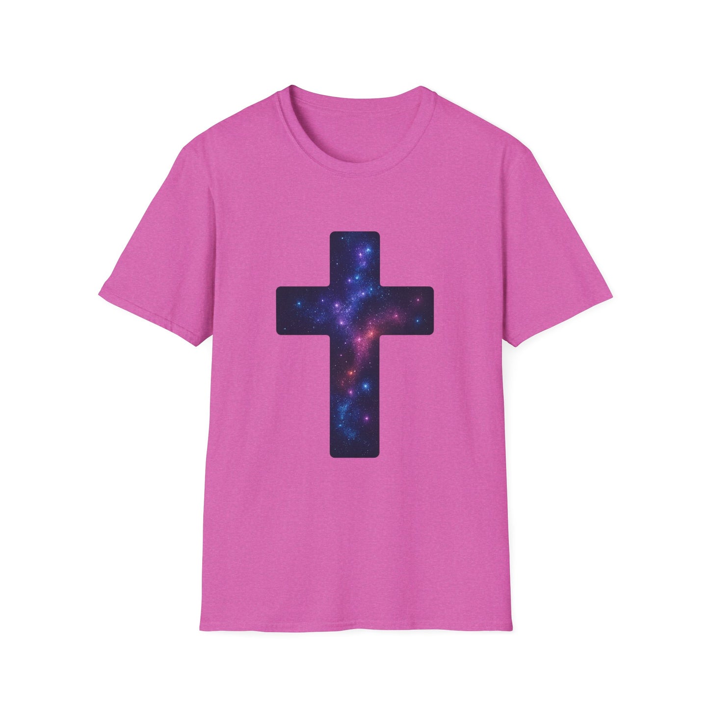 Galaxy Cross Graphic Tee | Celestial Christian Shirt, Spiritual Universe Cross T-Shirt, Faith & Astronomy Gift for Women & Men, Space Aesthetic