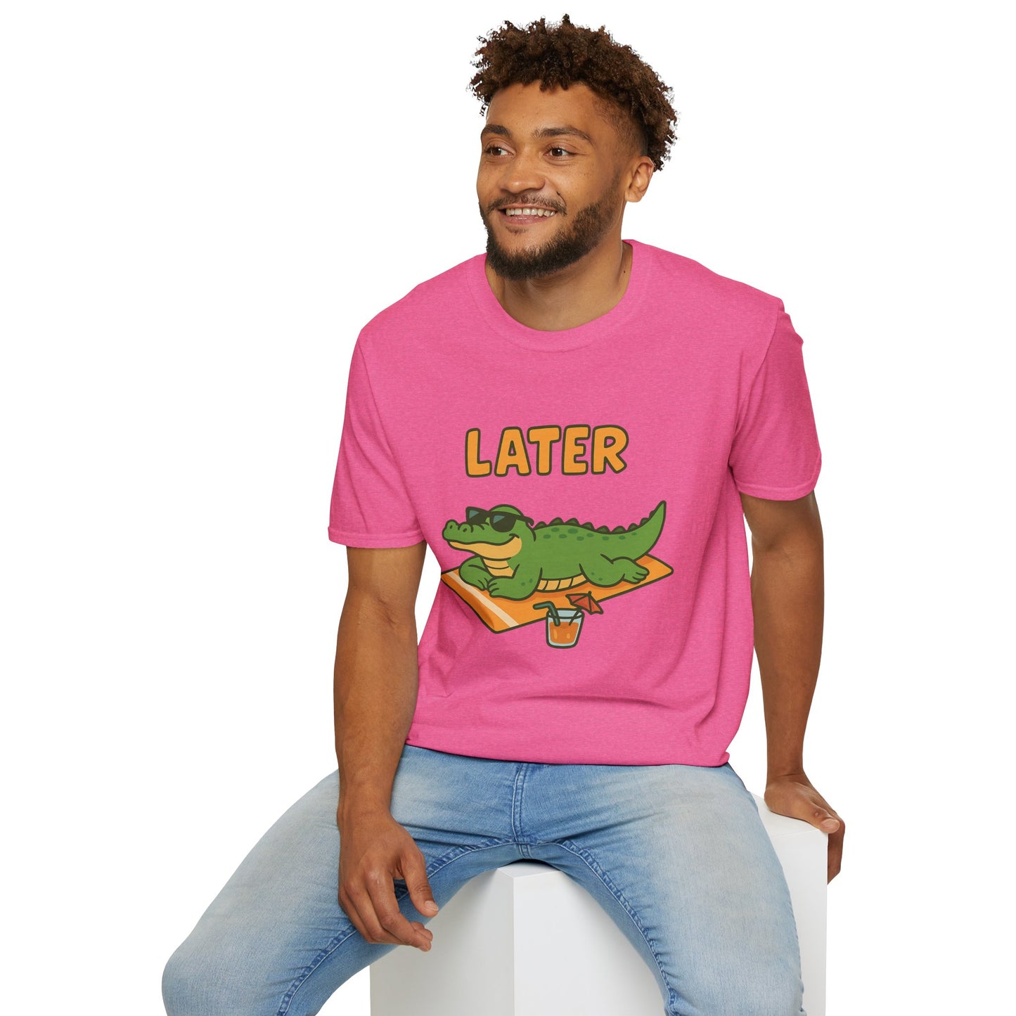 Later Gator Graphic Tee - Funny Alligator T-Shirt | Funny Summer Shirt | Trendy Animal Tee | Cute Gator Gift | Y2K Retro Humor Tee