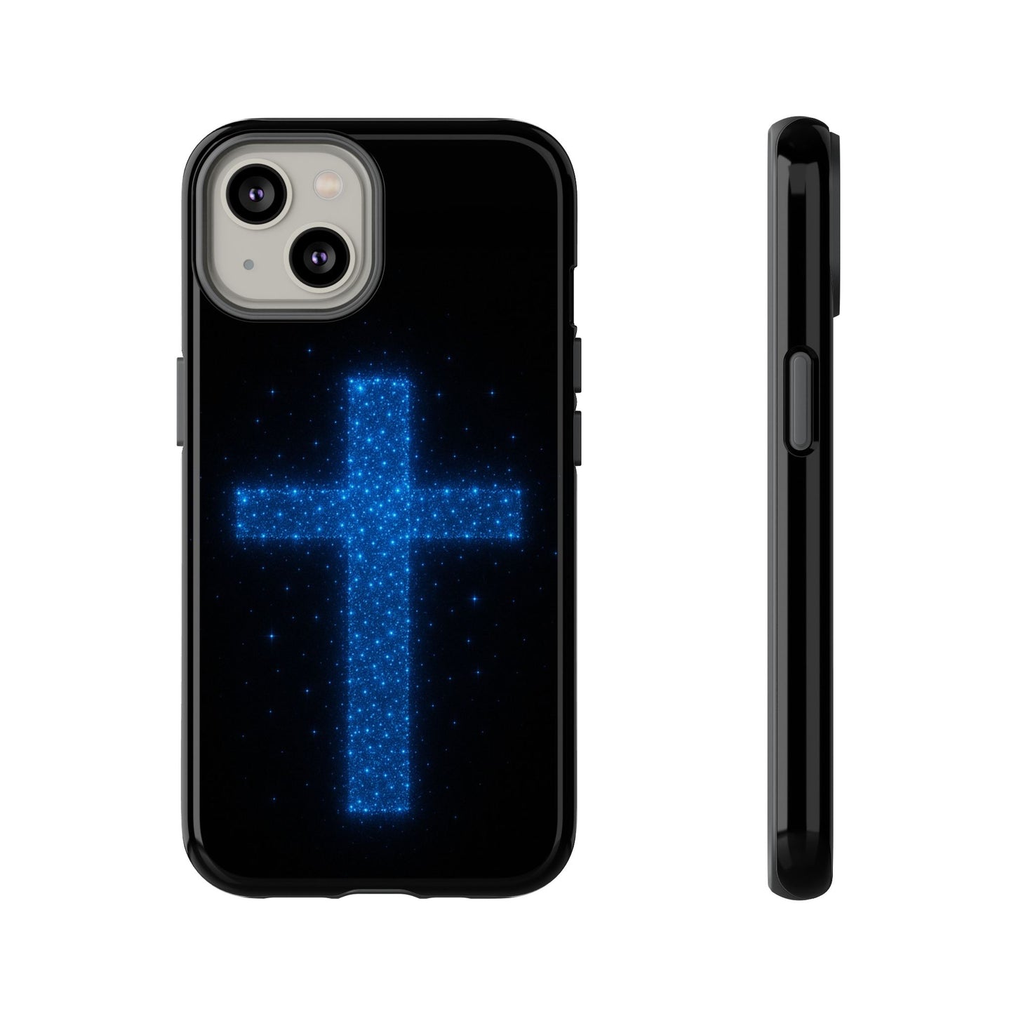 iPhone Case - Bioluminescent Cross Design Christian Phone Case Spiritual iPhone Case Gift for Believers