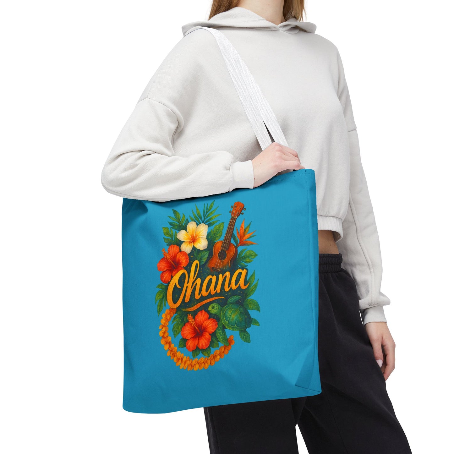 Hawaiian Ohana Tote Bag | Tropical Reusable Beach Bag | Aloha Gift Idea | Island Vibes Bag | Summer Tote | Luau Party Favor | Coastal Bag
