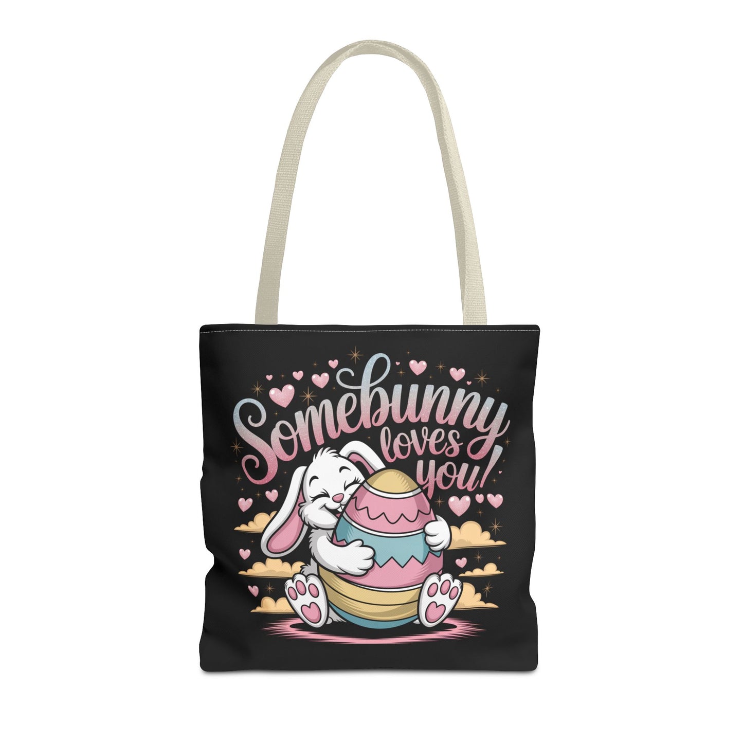 Easter Bunny Tote Bag Somebunny Loves You Easter Bag Bunny