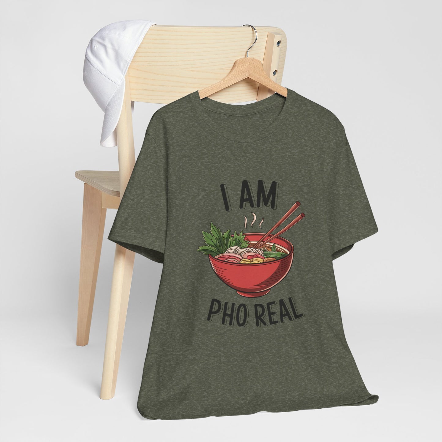 I Am Pho Real T-Shirt | Funny Pho Noodle Bowl Tee, Vietnamese Food Pun Shirt, Ramen & Noodle Lover Gift, Cute Asian Cuisine Graphic Top