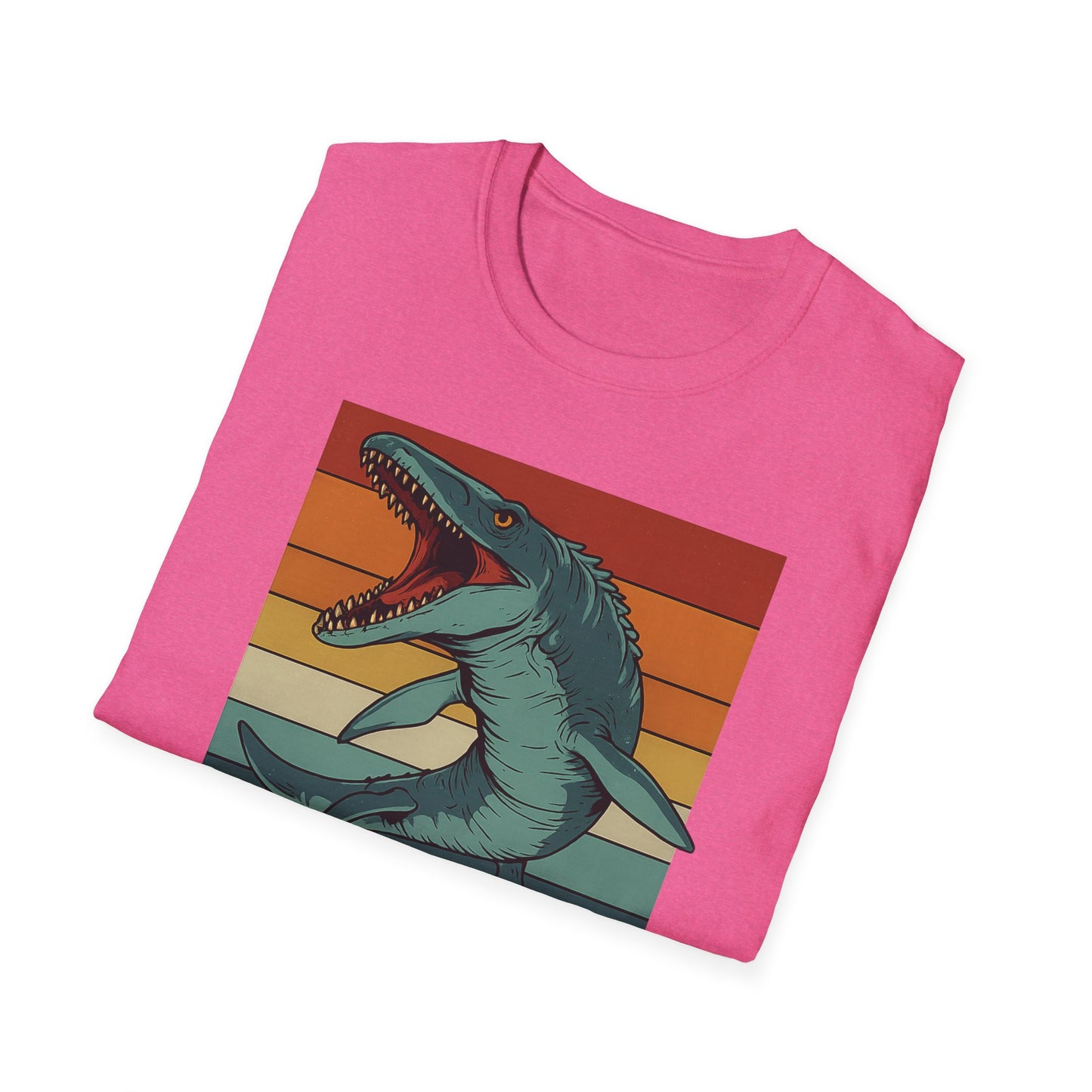 Retro Mosasaurus T-Shirt - Cretaceous Sea Monster Graphic Tee, Dinosaur Lover Gift, Paleontology Birthday, Soft Unisex Jurassic Cotton