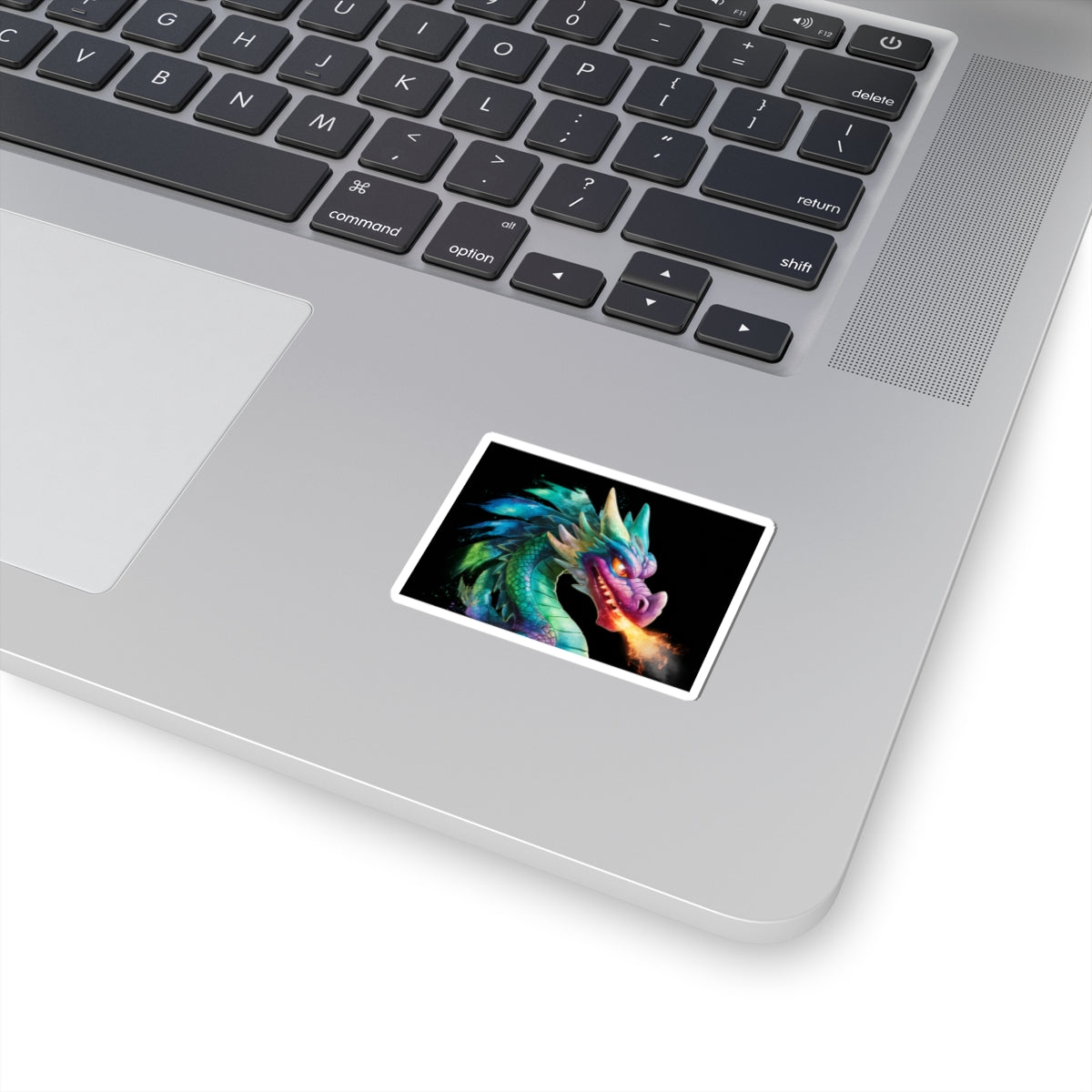 Colorful Fire Dragon Sticker - Waterproof Vinyl Kiss‑Cut Mythical Dragon Decal for Laptop, Skateboard & Water Bottle - Fantasy Art Gift